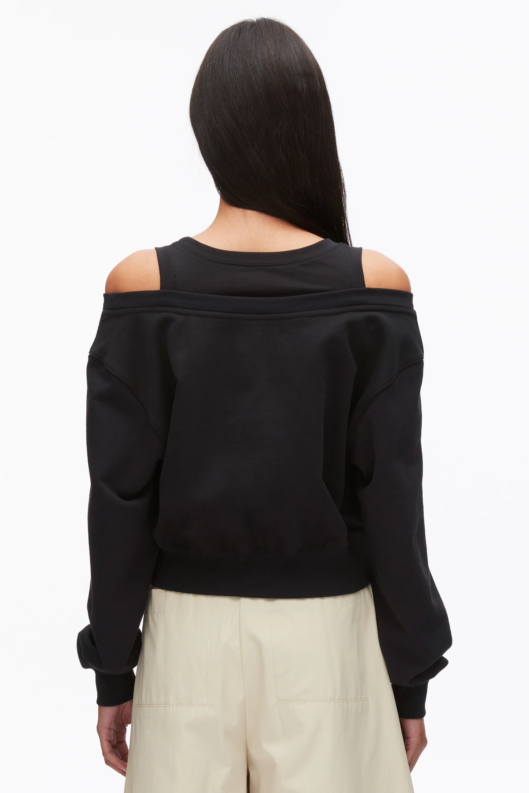 Long Sleeve Embellished Double Layer Top - Image 4