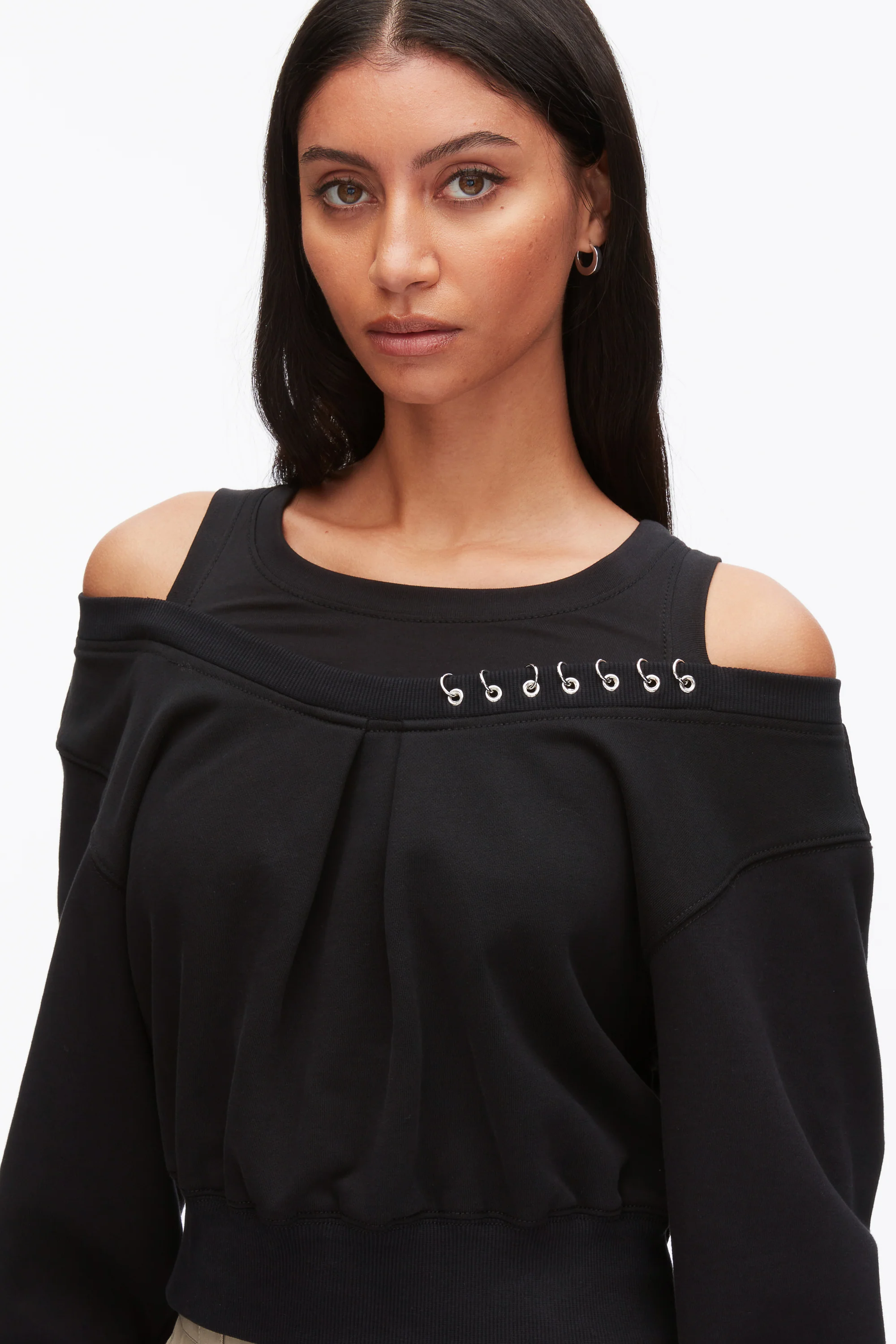 Long Sleeve Embellished Double Layer Top - Image 5