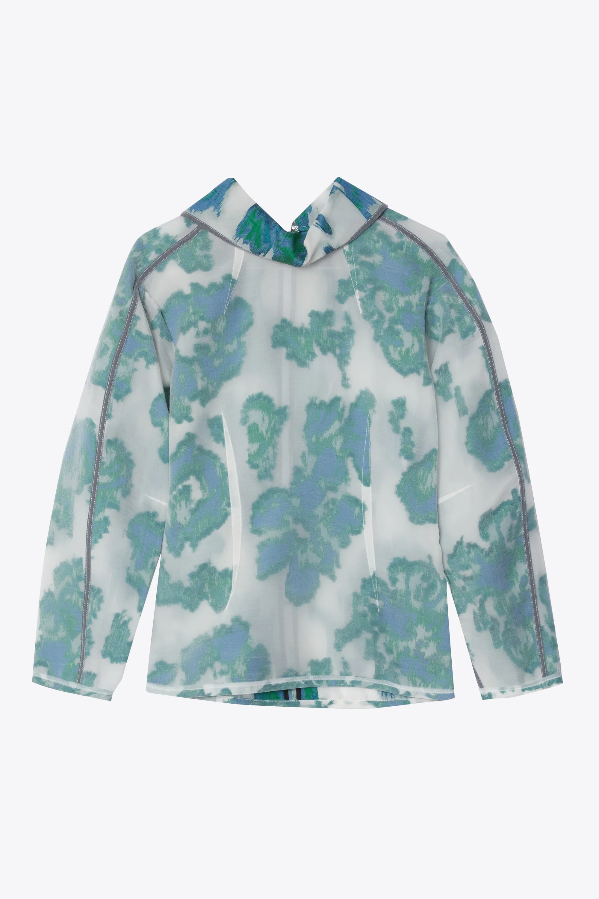 Long Sleeve Fil Coupé Abstract Daisy Top