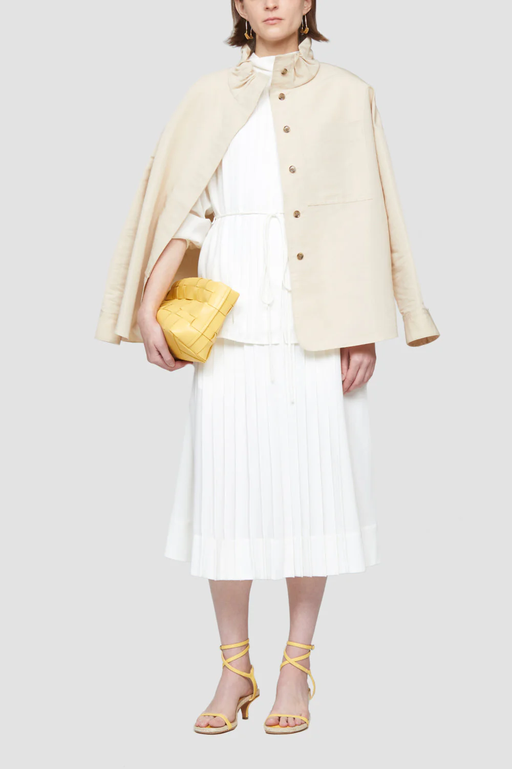 Ls Knife Pleating Layered Dres
