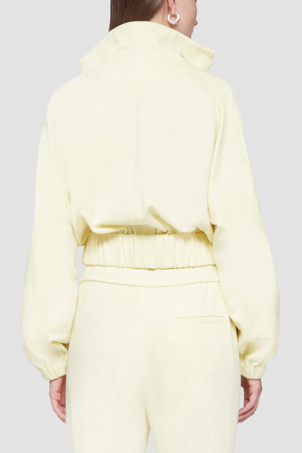 Ls Knit Twill Zip-Up Top - Image 4