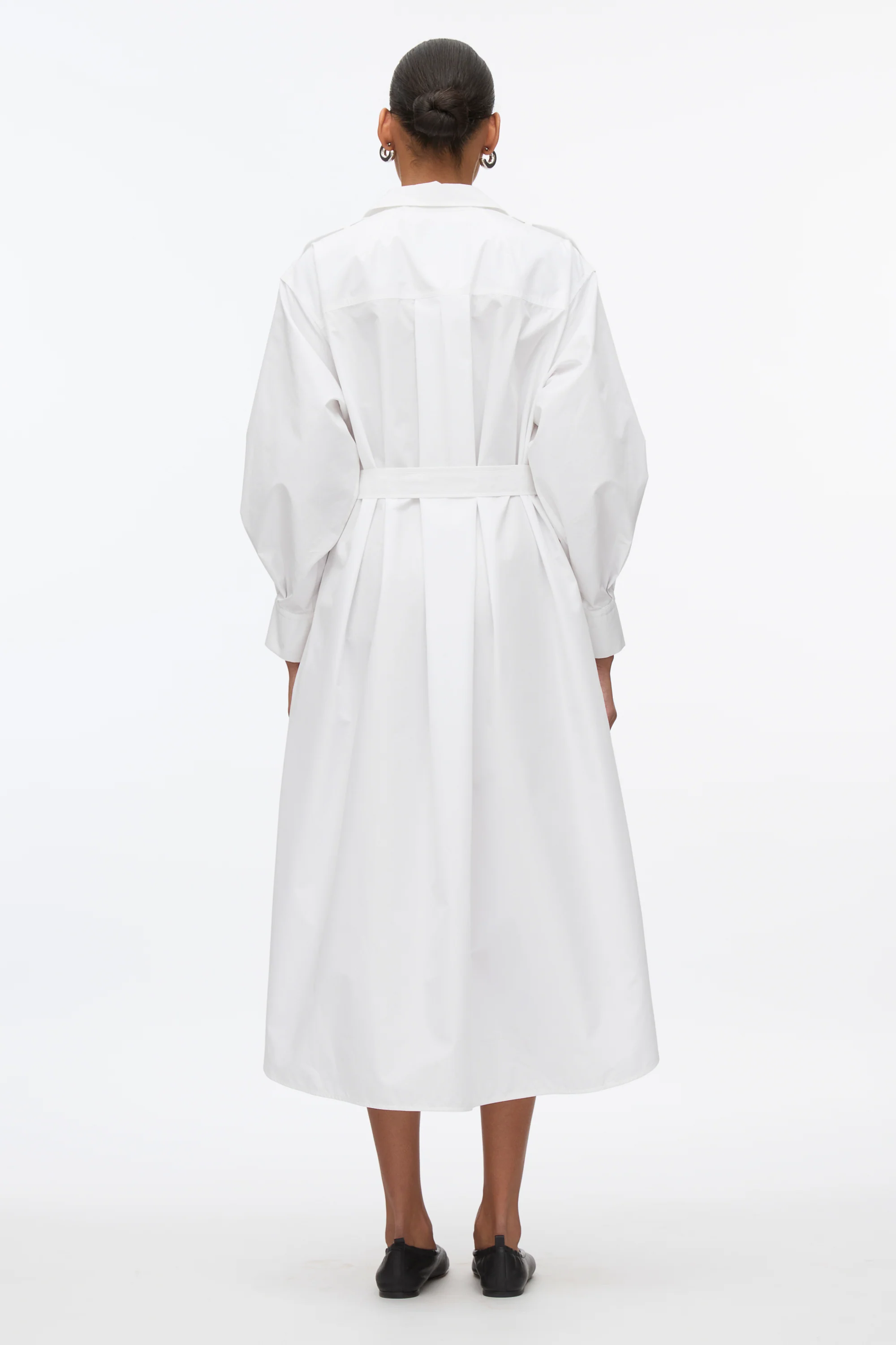Poplin Utility Midi Shirt Dress - Image 4