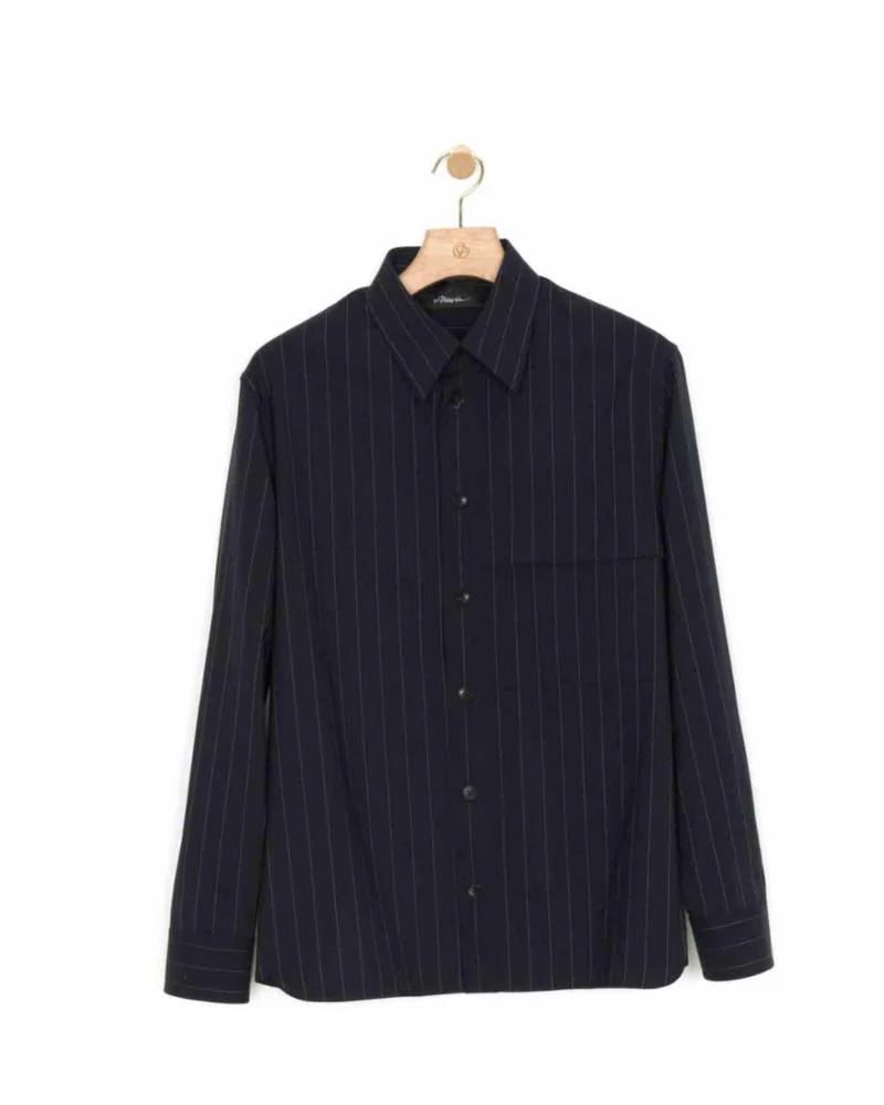 Long Sleeve Pinstripe Oversized Shirt