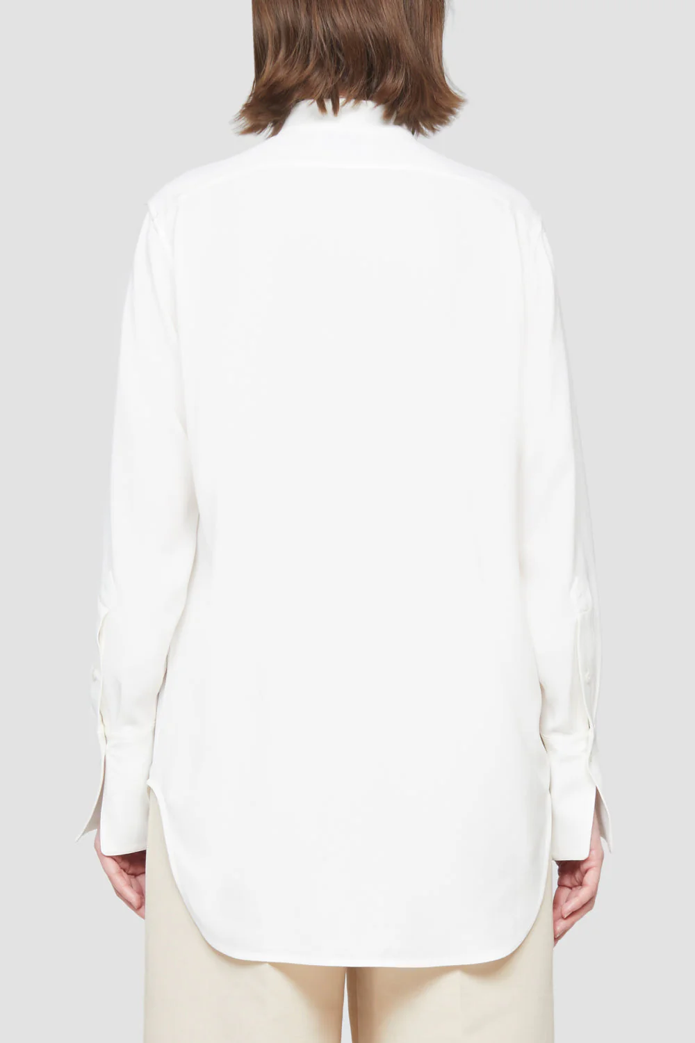 Long Sleeve Pleated Button-Up Shirt - Image 4