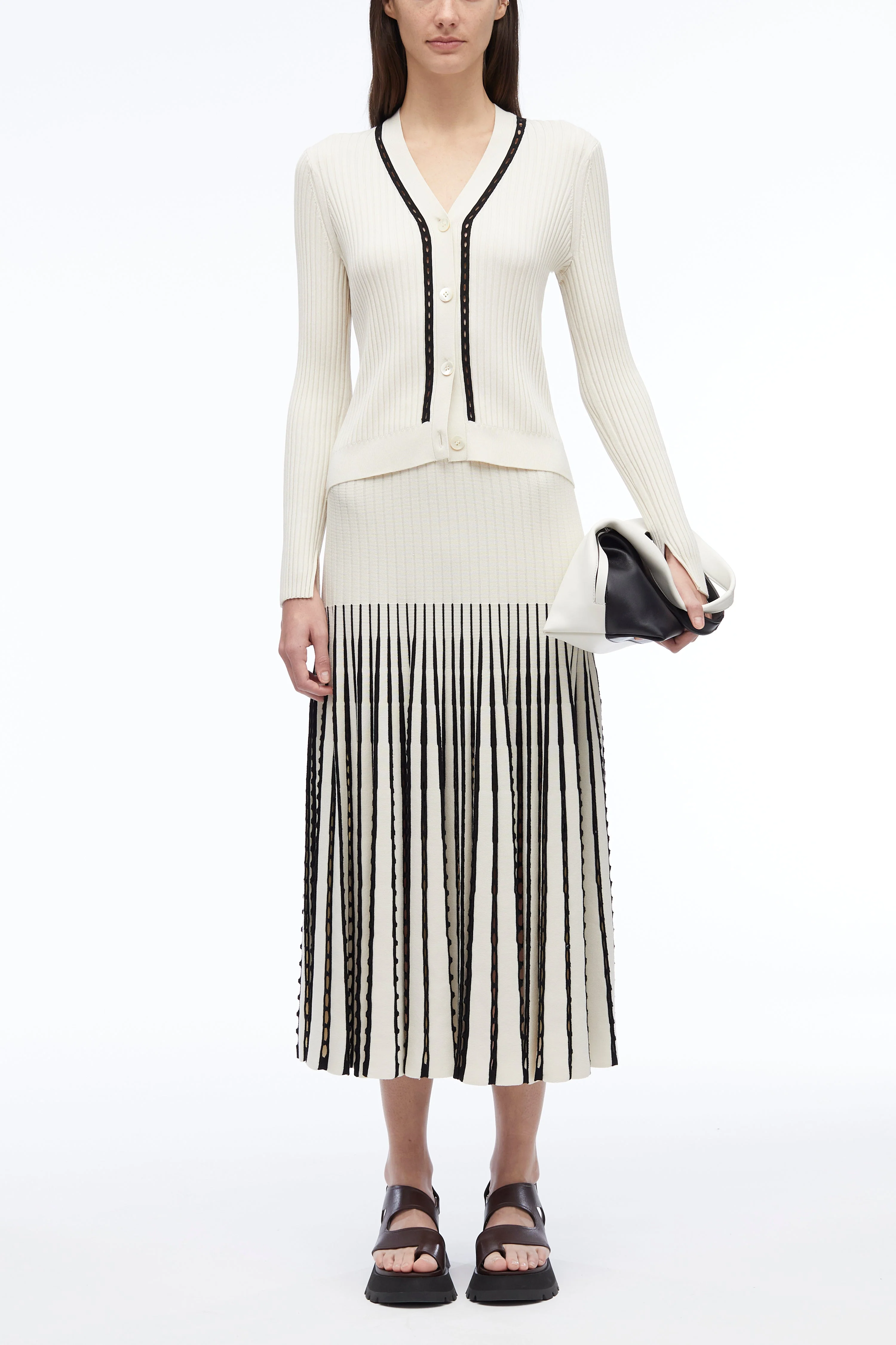 Pointelle Rib Cardigan