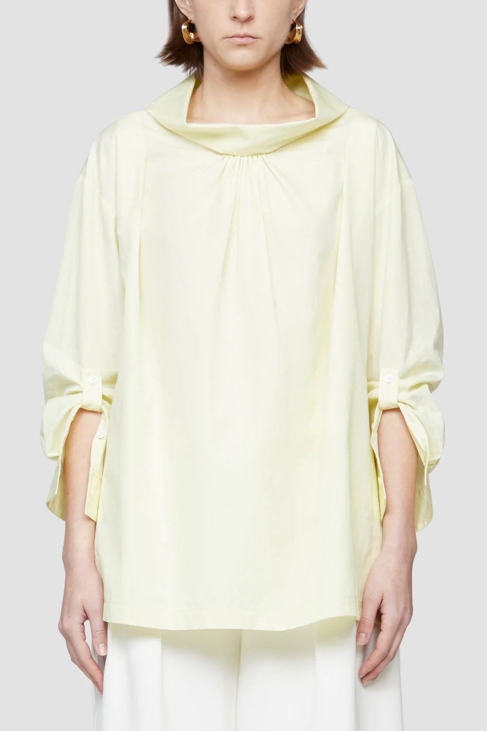 Ls Poplin Oversized Drape Coll - Image 3