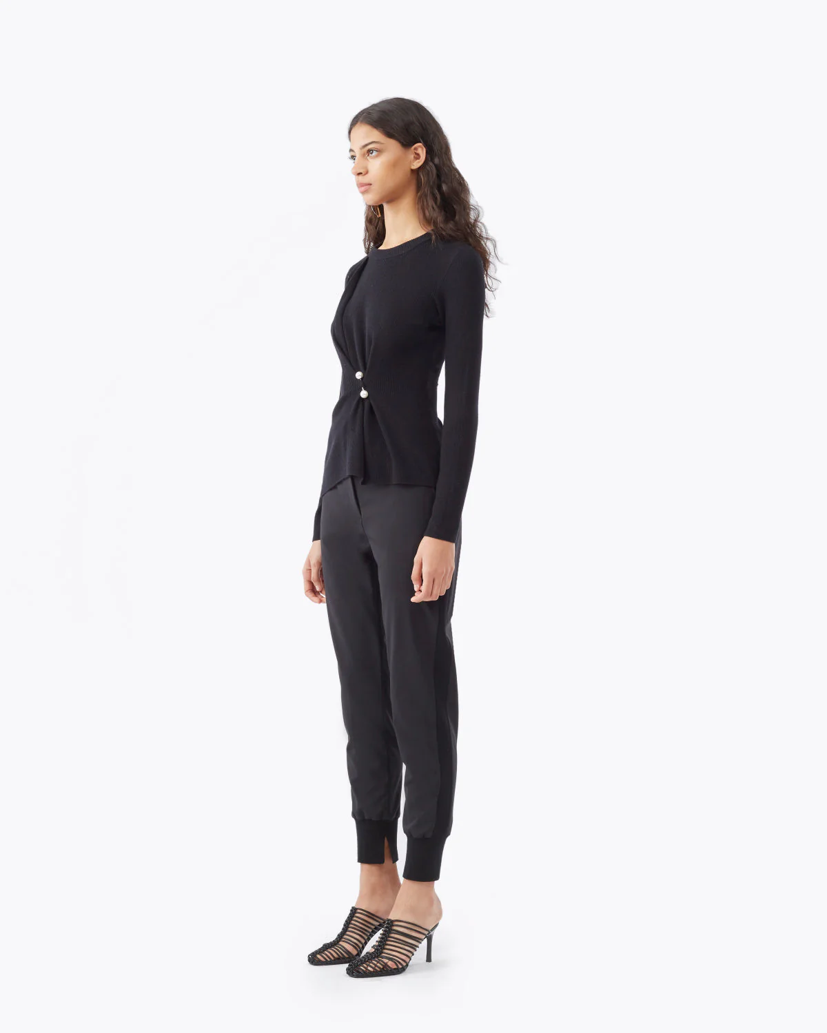 Ls Ribbed Pearl Pin Pullover - Image 2