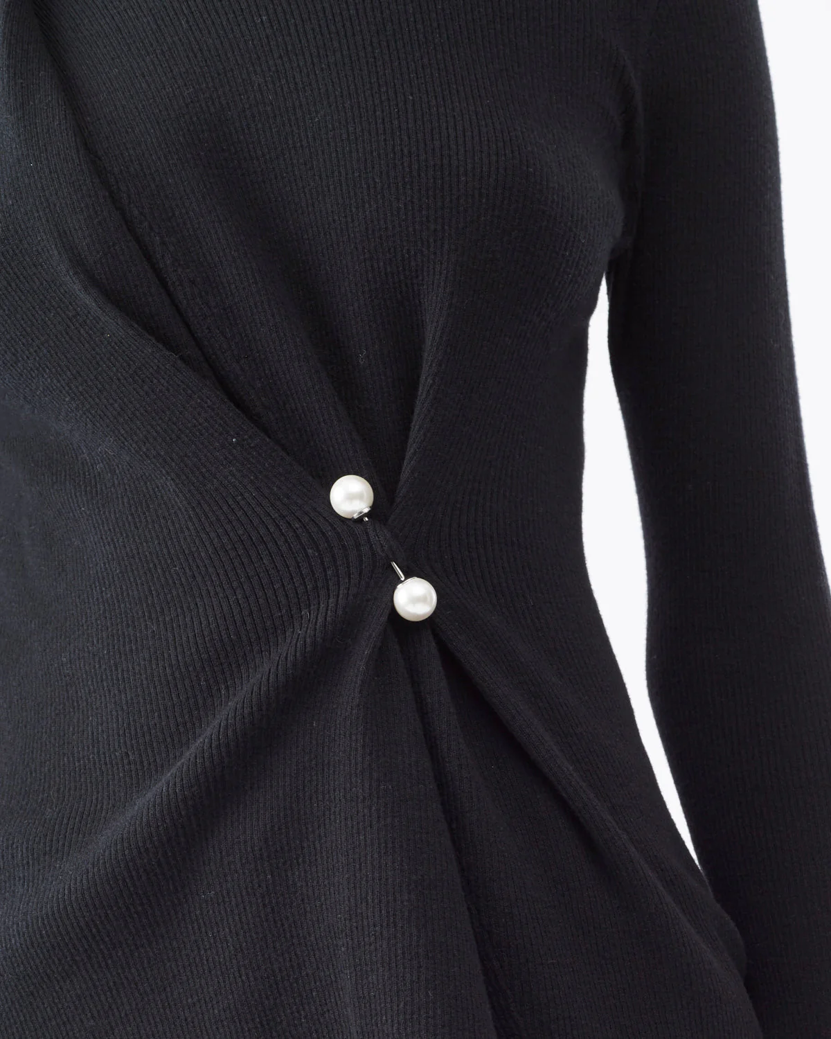 Ls Ribbed Pearl Pin Pullover - Image 4