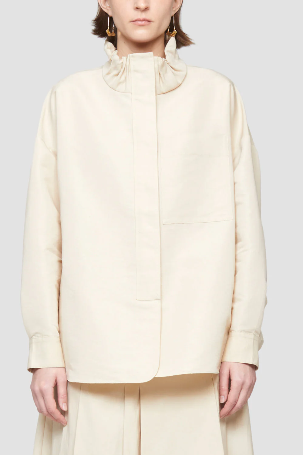 Ls Scrunch Funnel Neck Shirt - Image 3