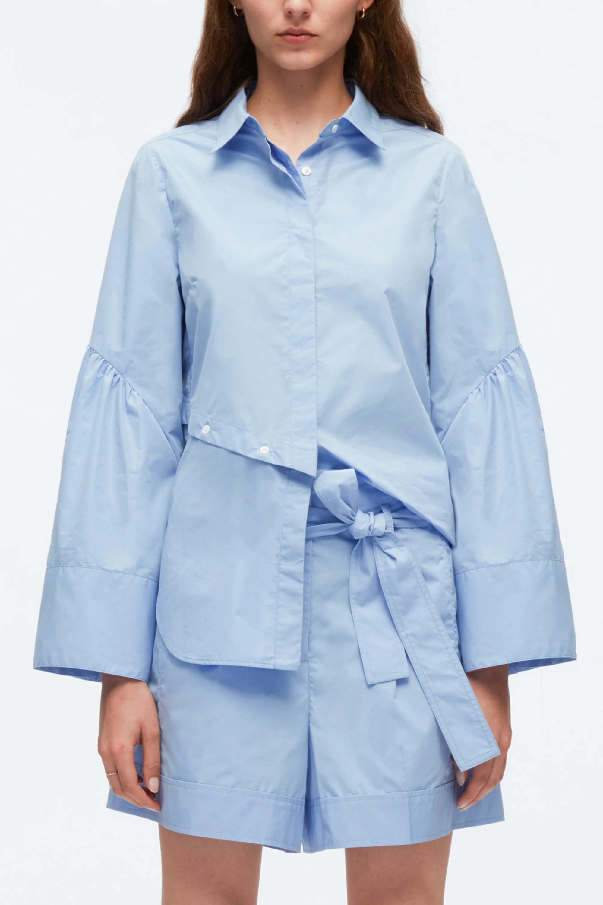Long Sleeve Shirt with Asymmetric Button Panel - Image 10