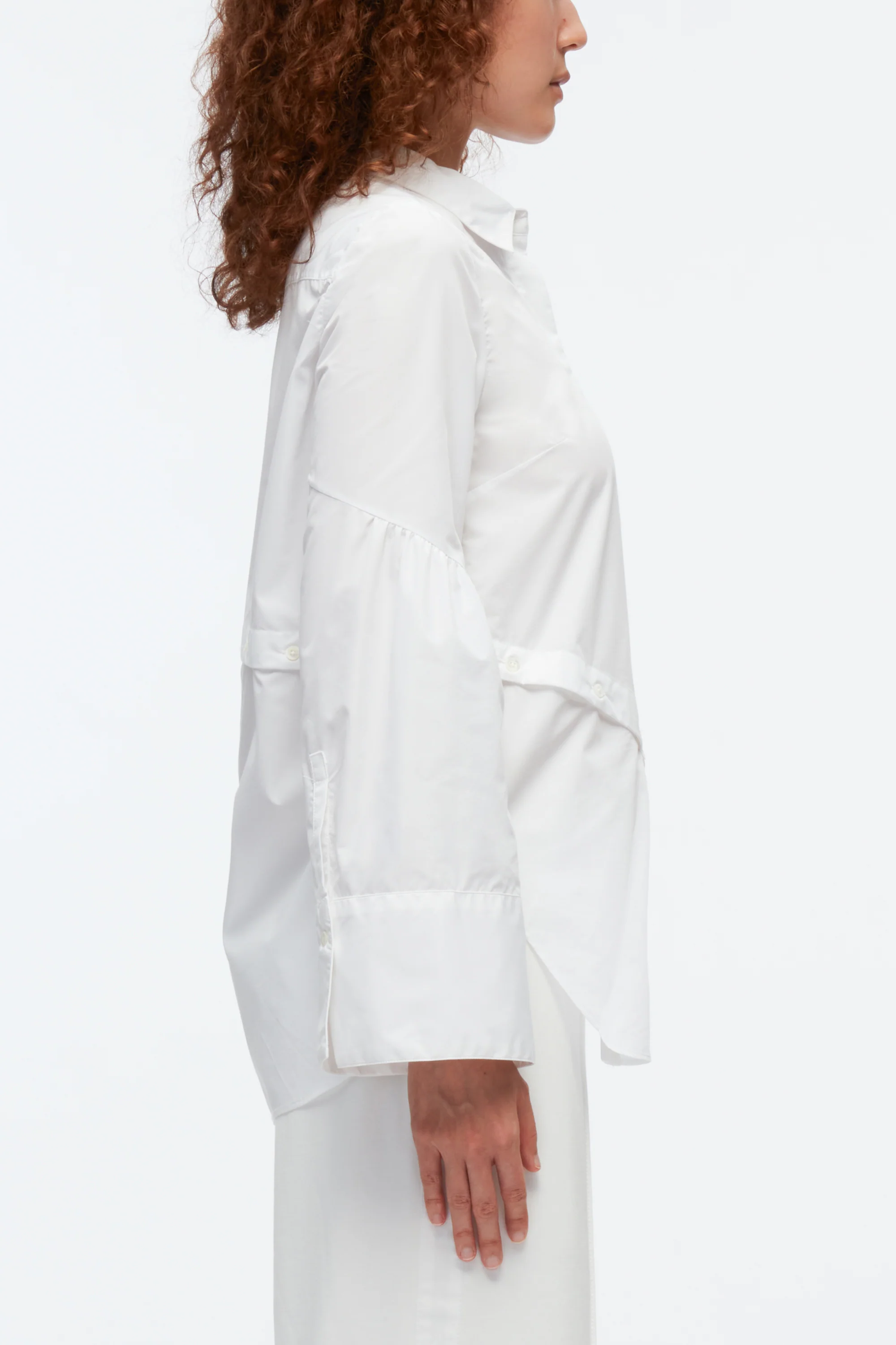 Long Sleeve Shirt with Asymmetric Button Panel - Image 3