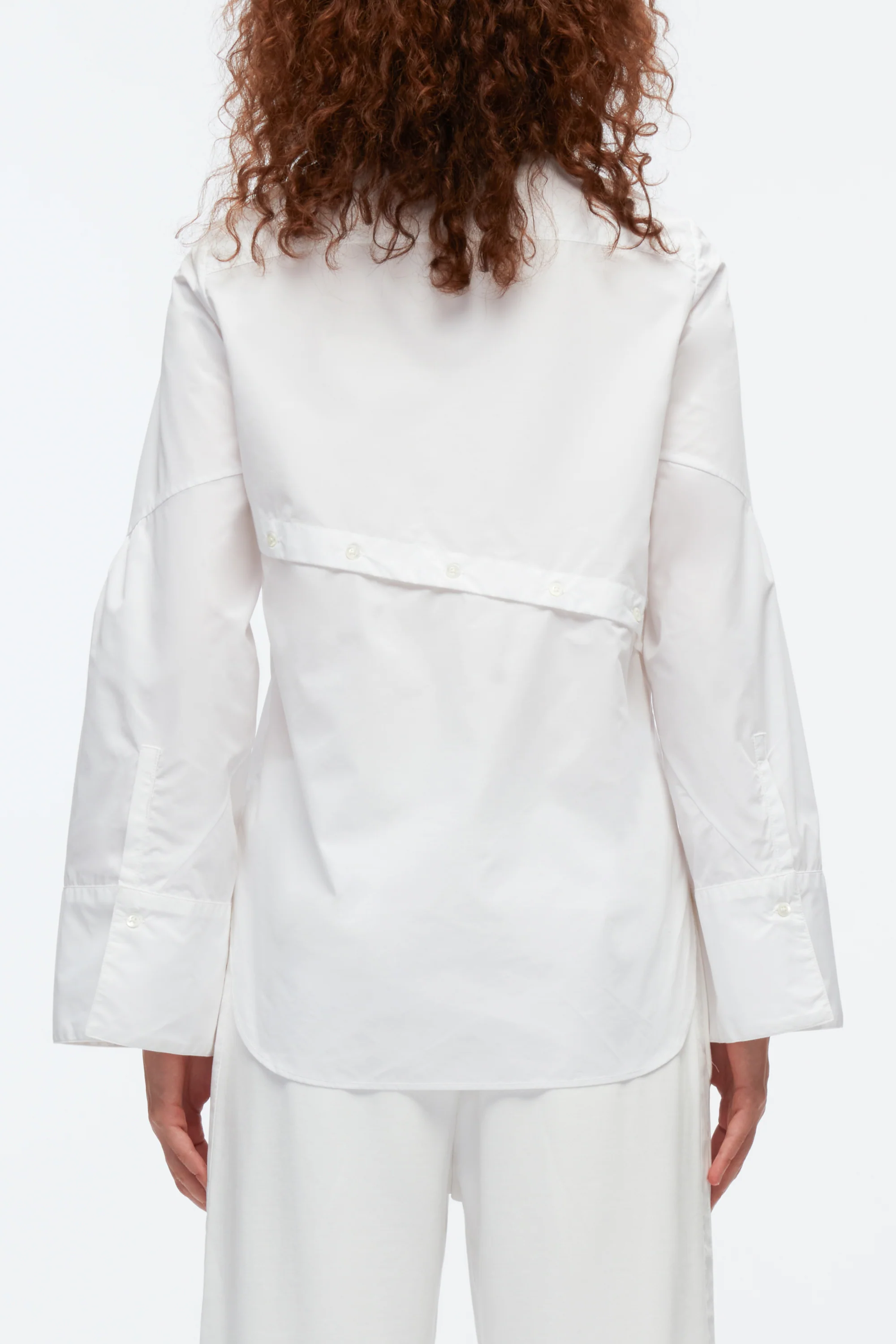 Long Sleeve Shirt with Asymmetric Button Panel - Image 4