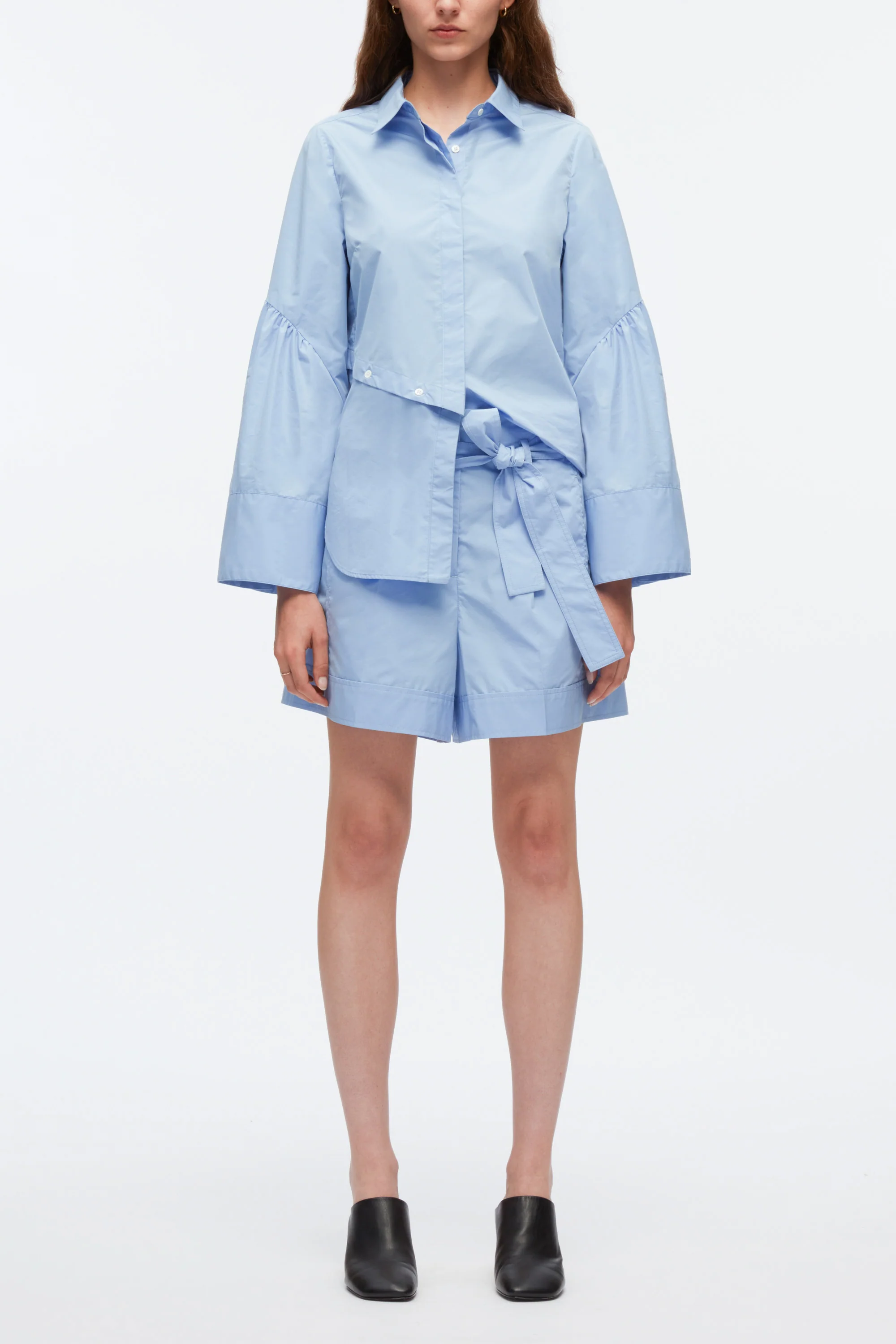 Long Sleeve Shirt with Asymmetric Button Panel - Image 6