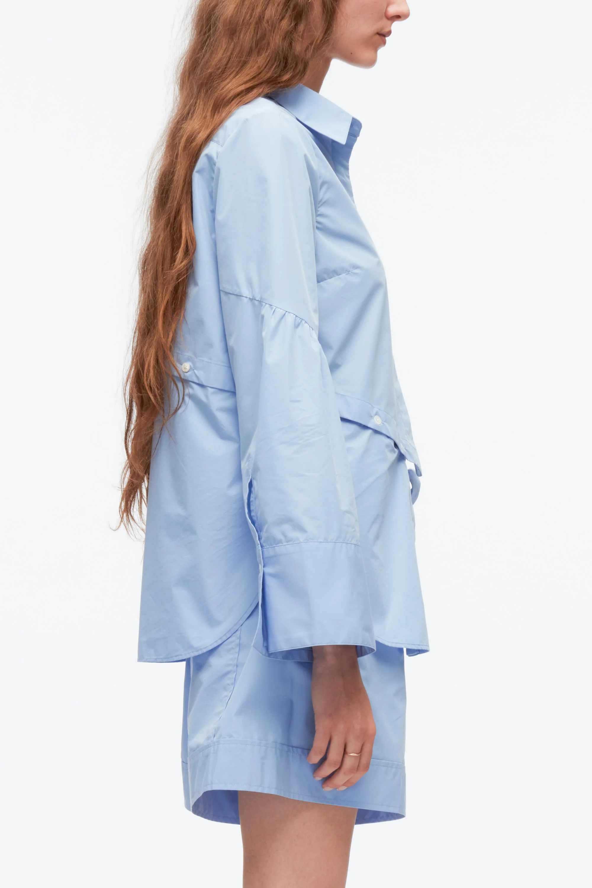 Long Sleeve Shirt with Asymmetric Button Panel - Image 8