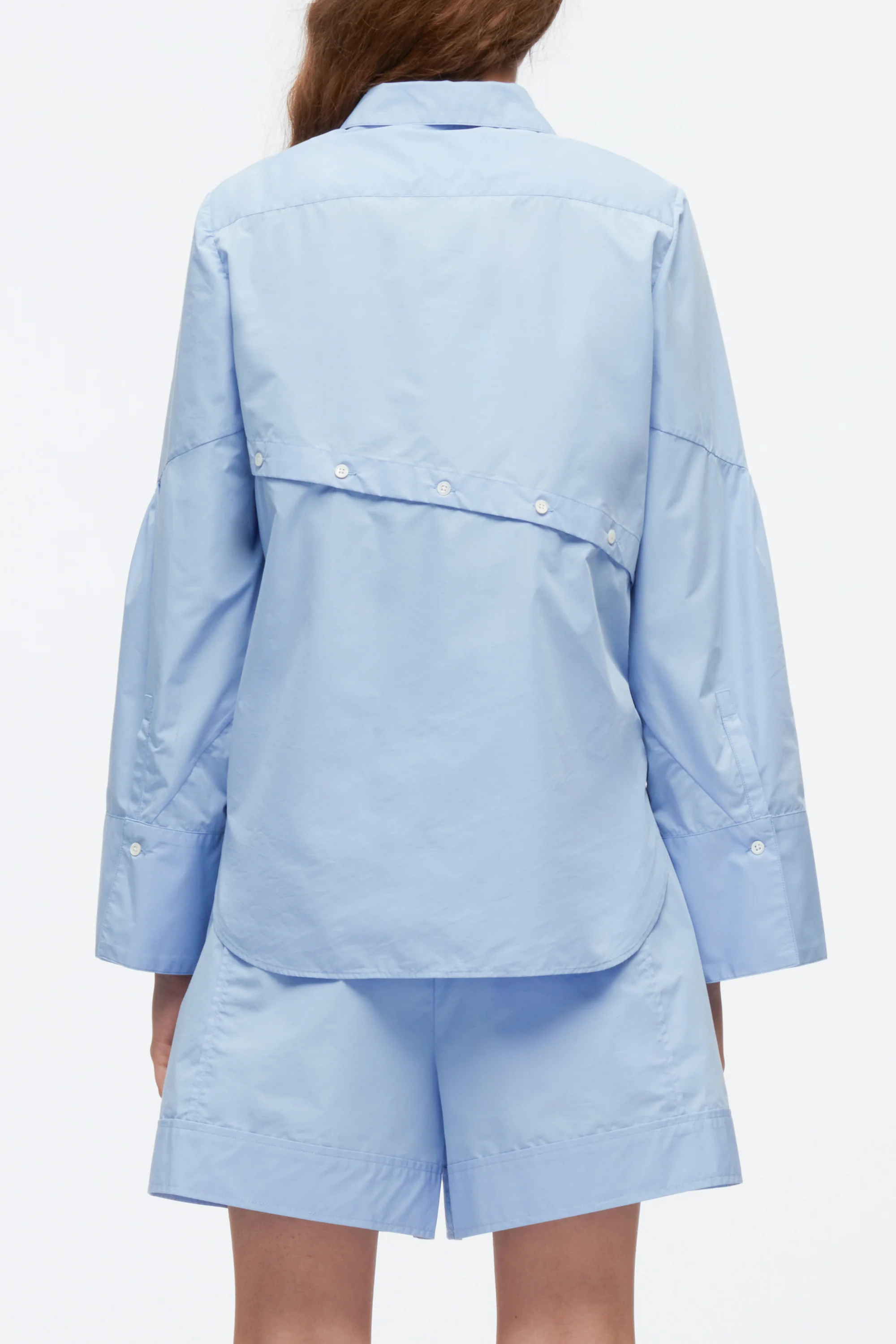 Long Sleeve Shirt with Asymmetric Button Panel - Image 9