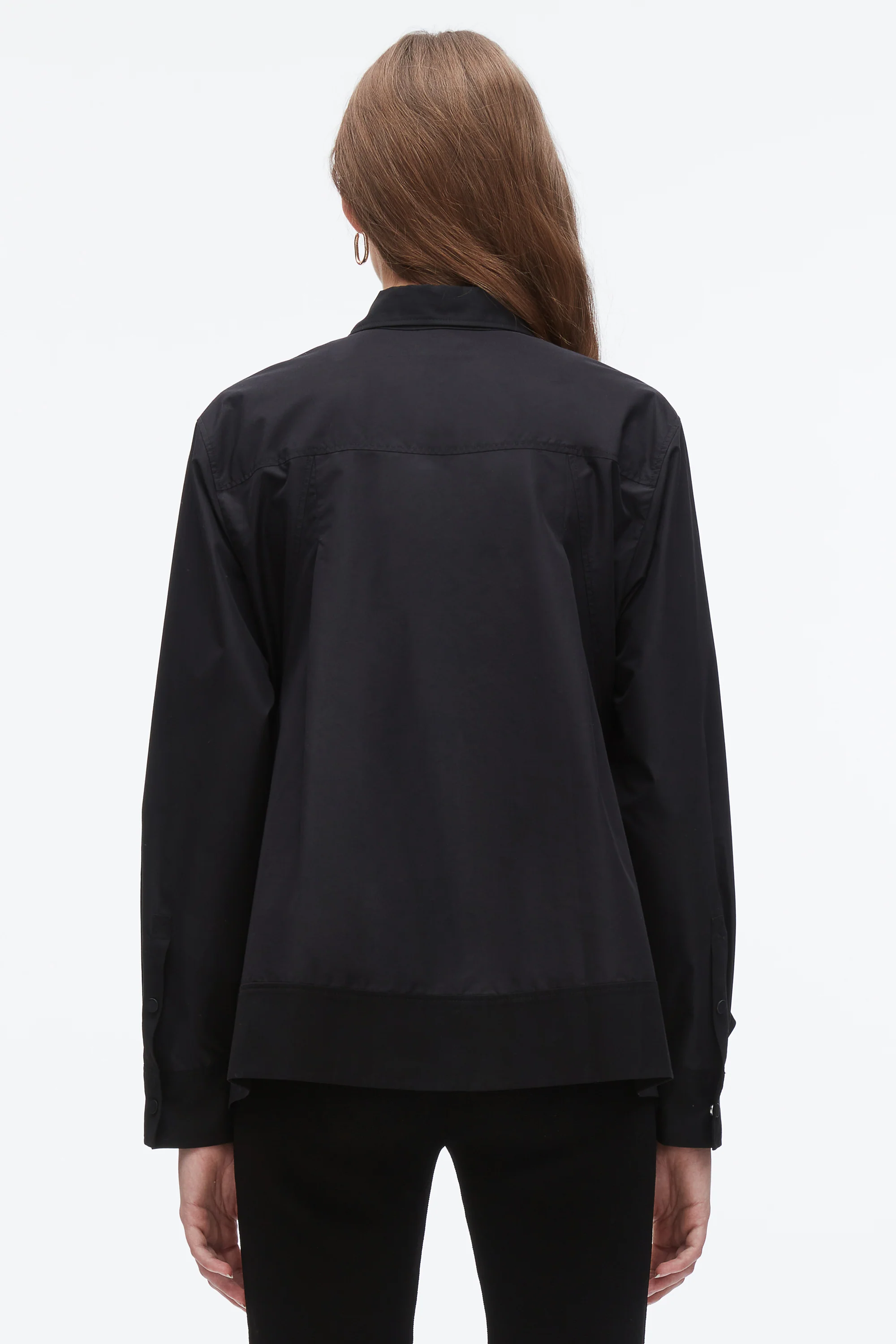 Flounce Hem Poplin Shirt - Image 11