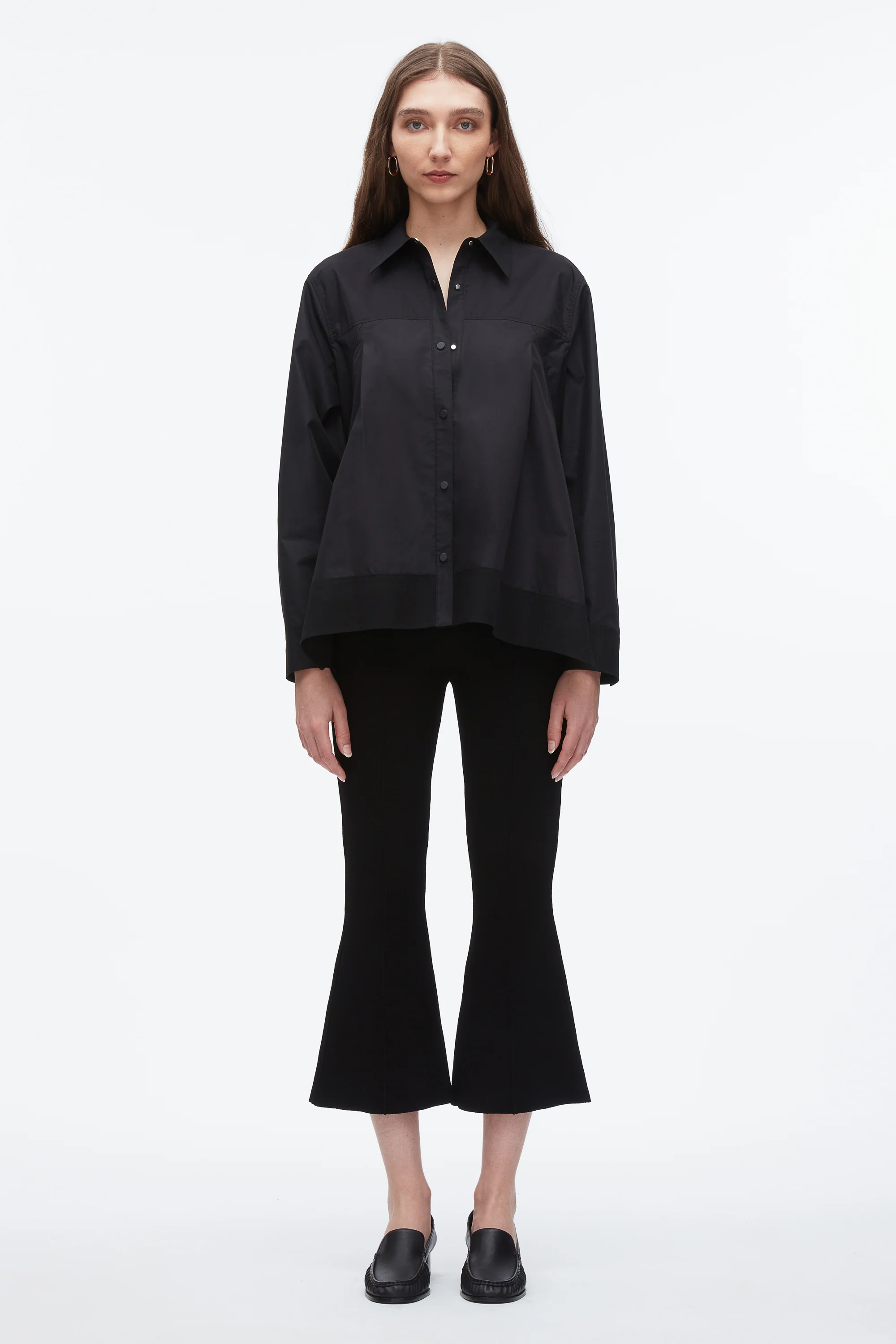 Flounce Hem Poplin Shirt - Image 7