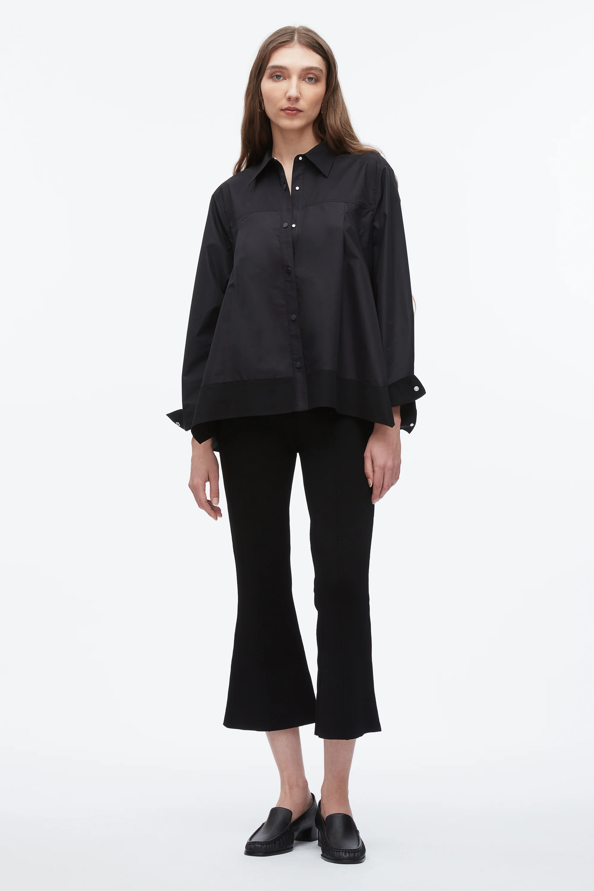 Flounce Hem Poplin Shirt - Image 8