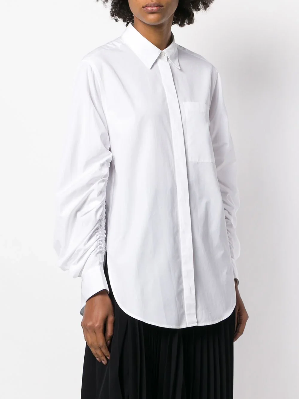 Long Sleeve Shirt with Gathered Sleeve - Image 3
