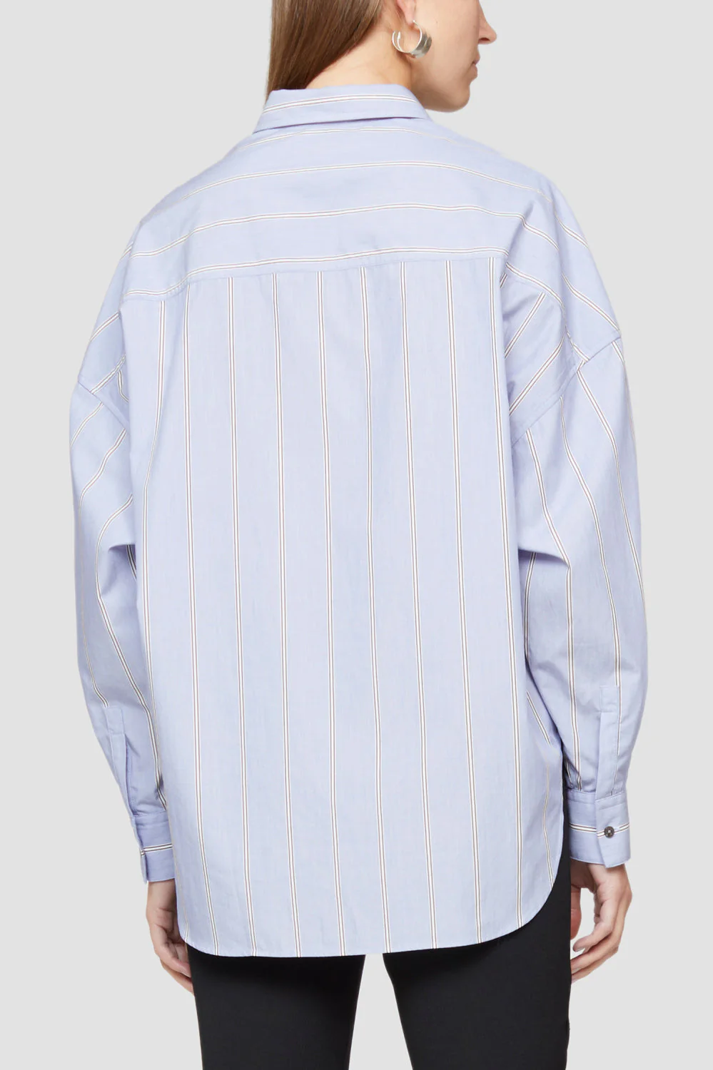 Long Sleeve Striped Button-Up Shirt - Image 5
