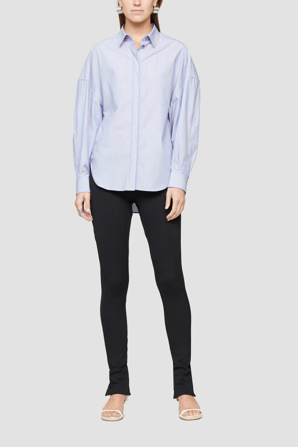 Long Sleeve Striped Button-Up Shirt - Image 7