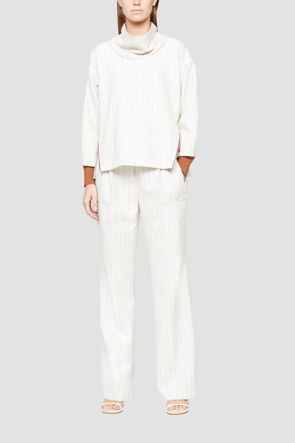 Ls Striped Cowl Neck Pullover - Image 7