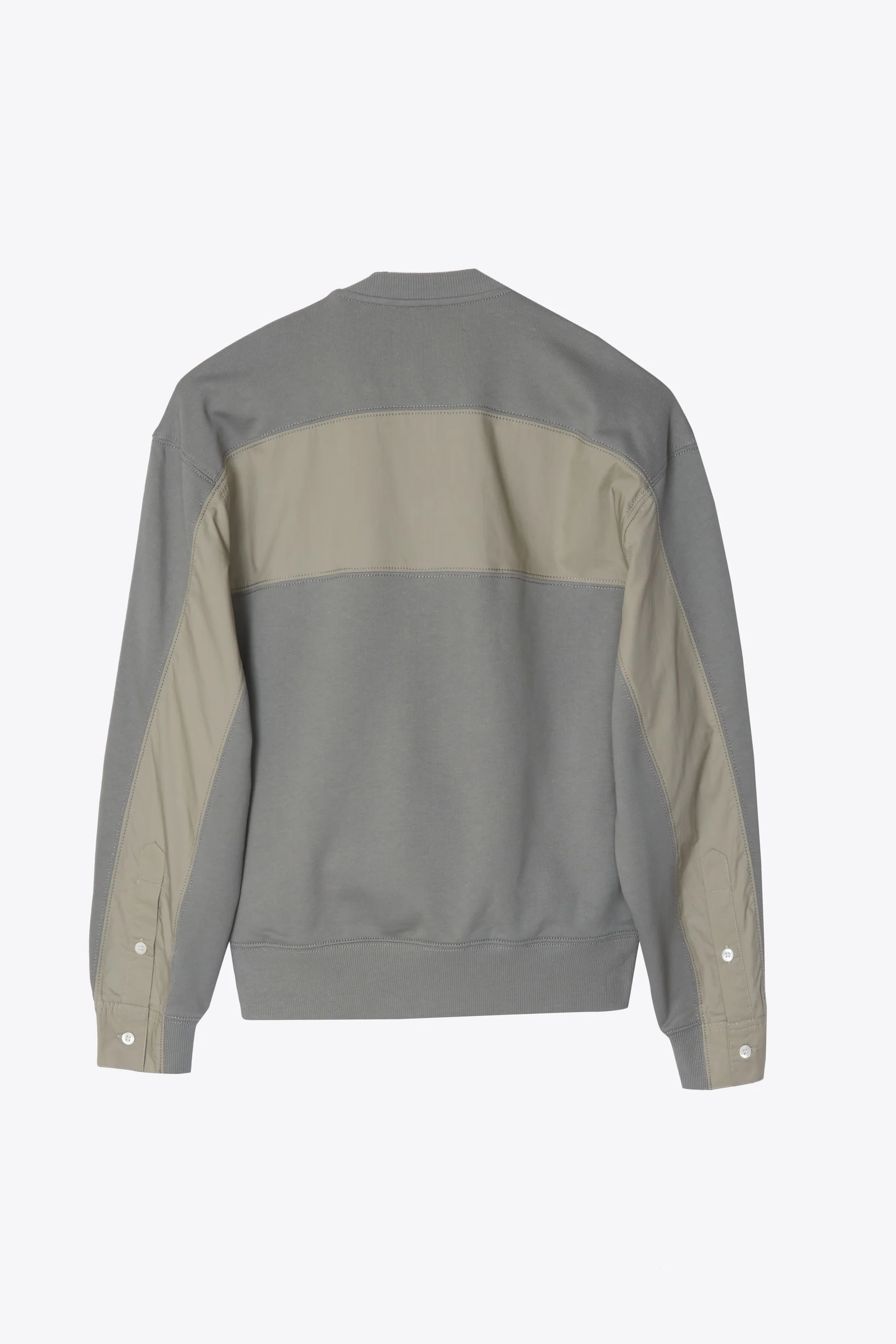 Long Sleeve Studded Sweatshirt With Poplin Back Panel - Image 4