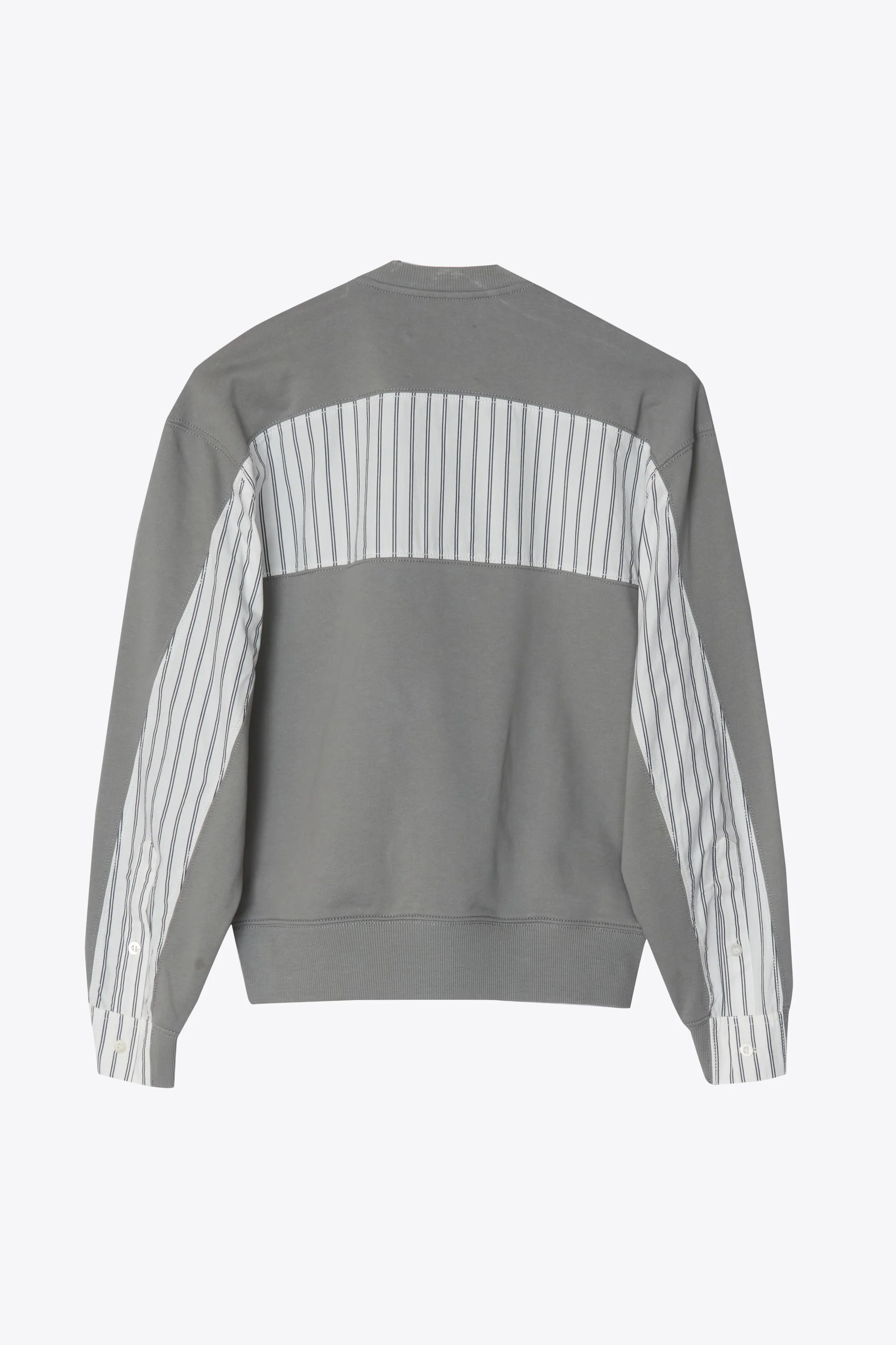Long Sleeve Studded Sweatshirt With Poplin Back Panel - Image 8