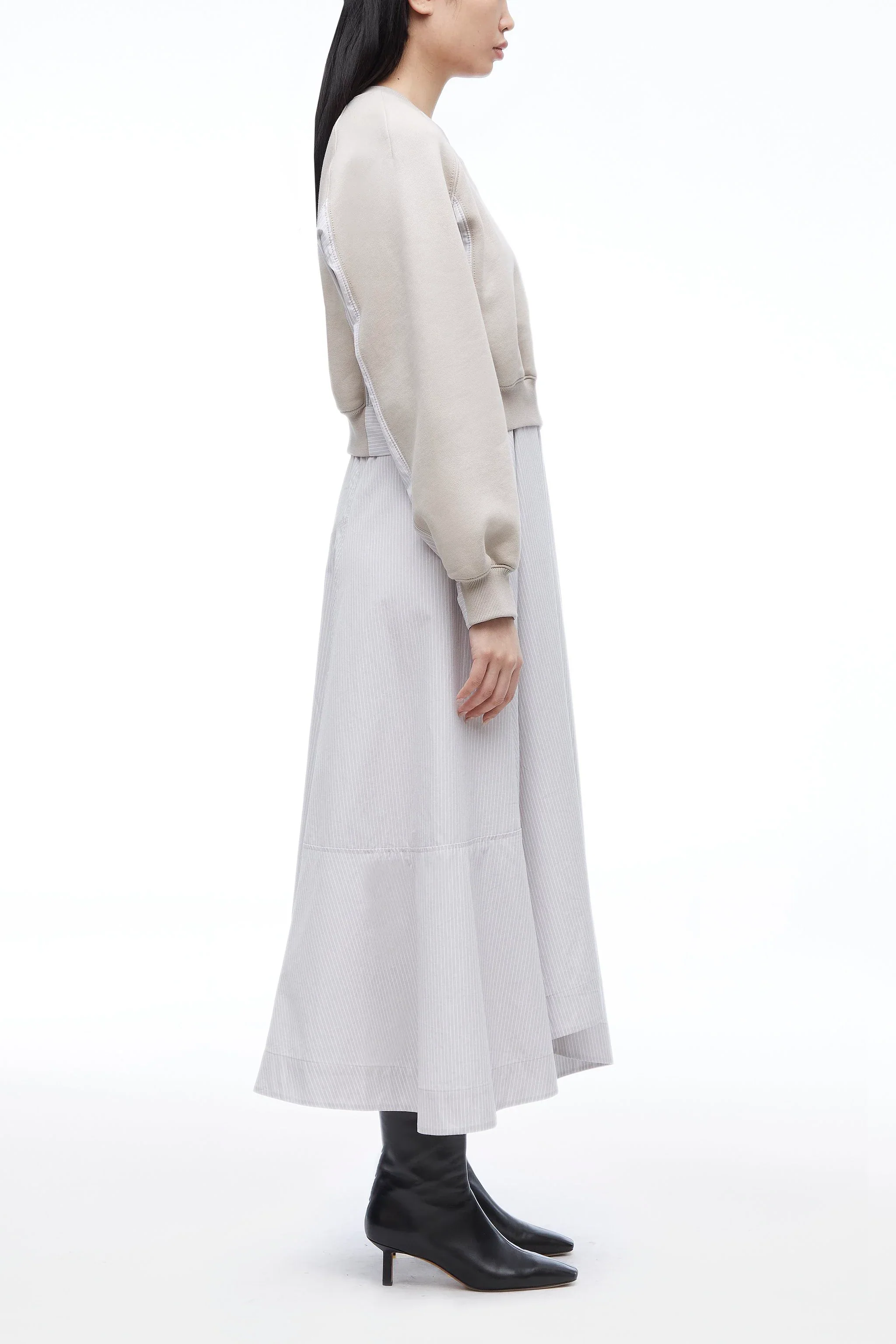 Sweatshirt Poplin Combo Dress - Image 6