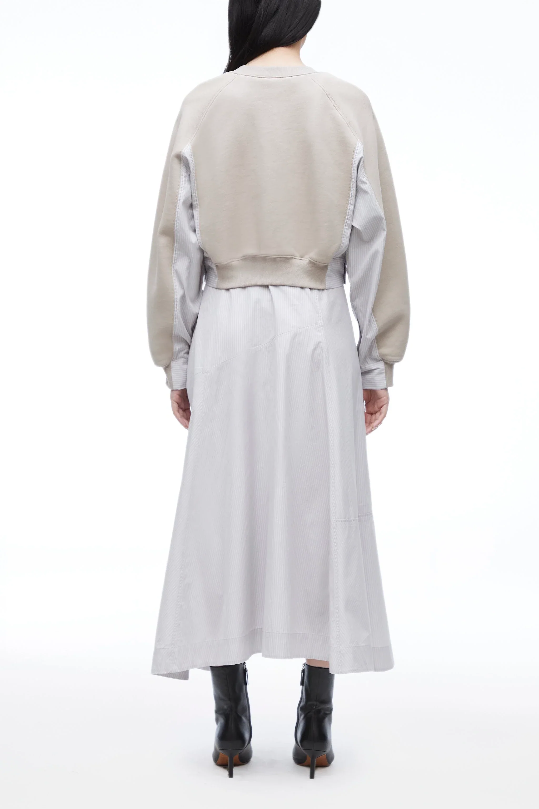 Sweatshirt Poplin Combo Dress - Image 7