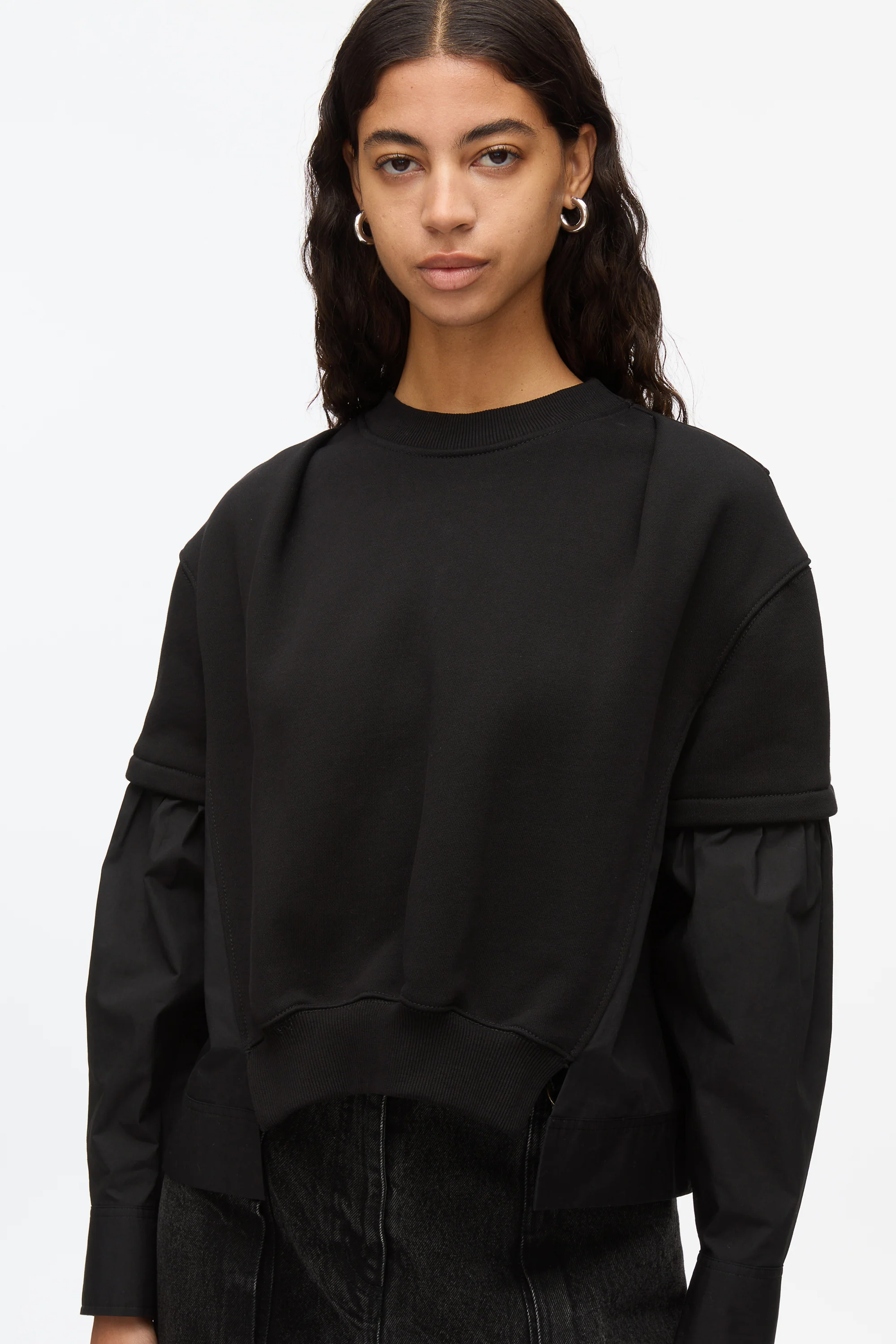 Gathered Poplin Sweatshirt - Image 12