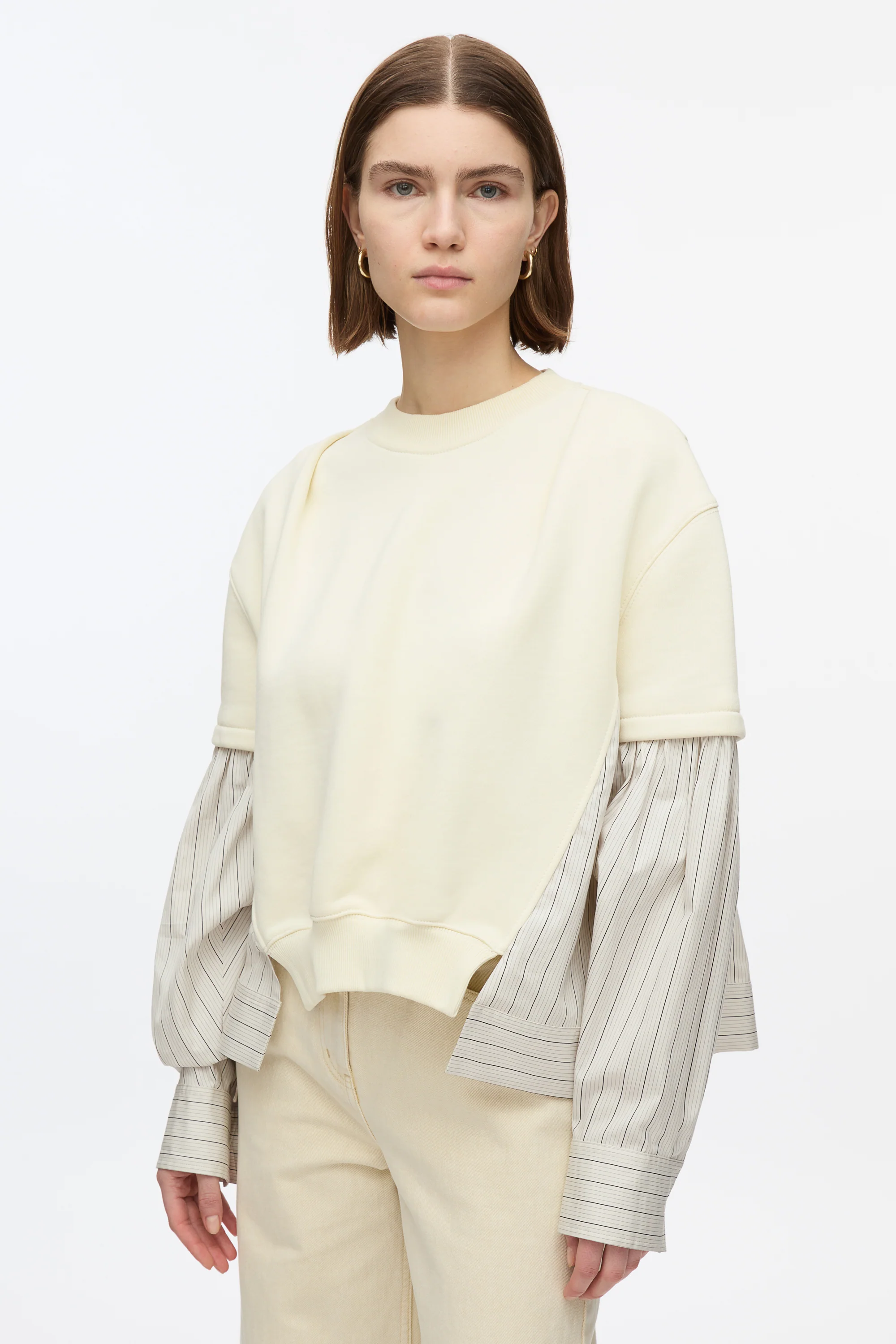 Gathered Poplin Sweatshirt - Image 3