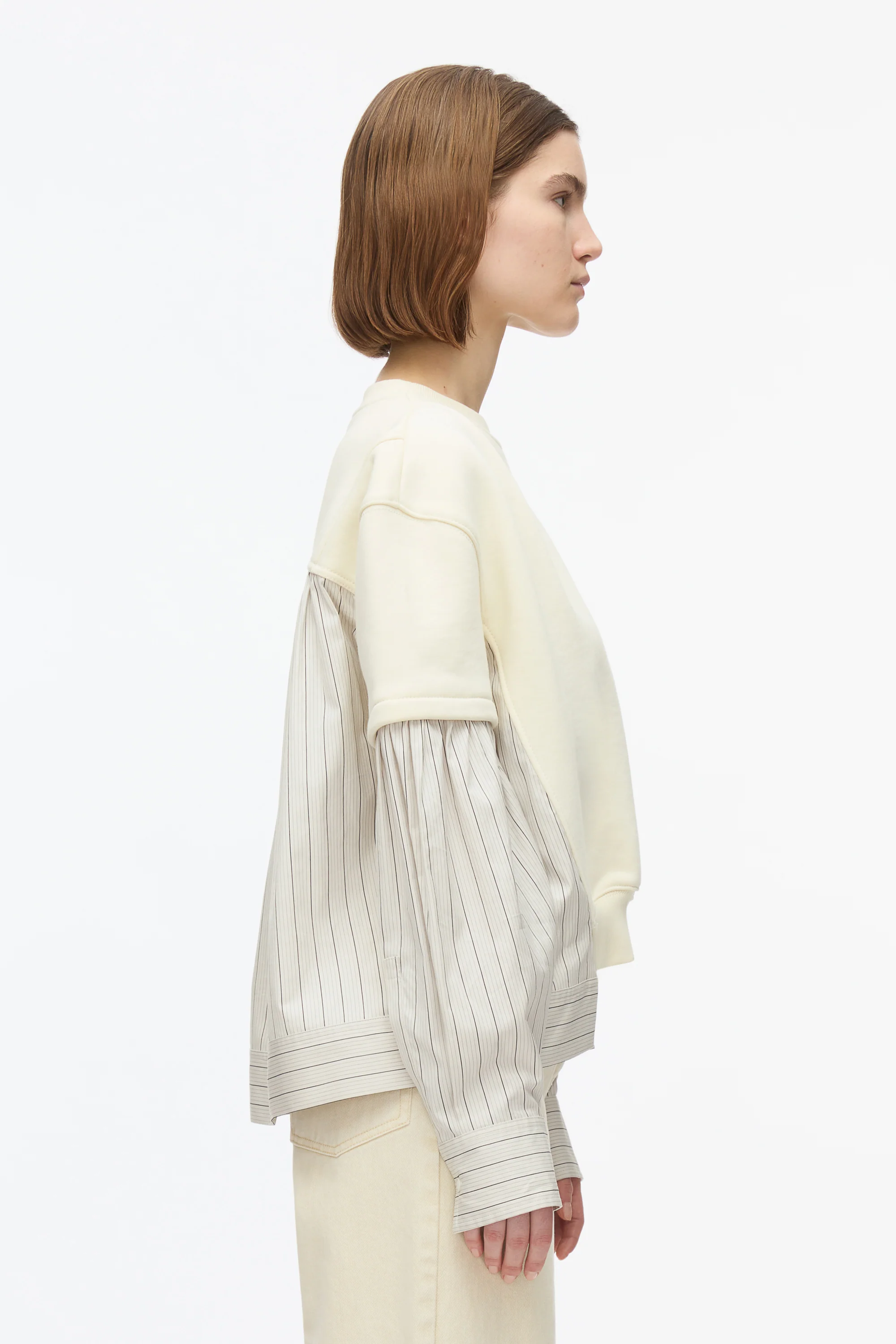 Gathered Poplin Sweatshirt - Image 4