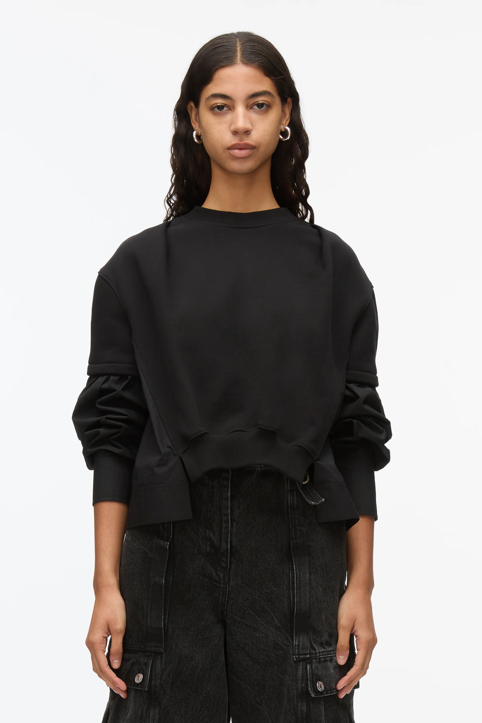 Gathered Poplin Sweatshirt - Image 9