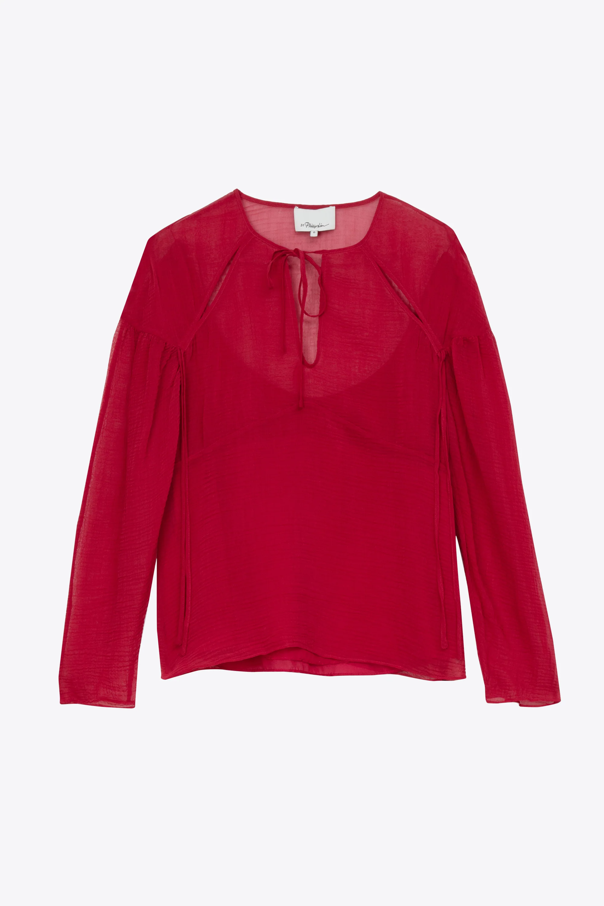 Textured Silk Blouse With Overlay
