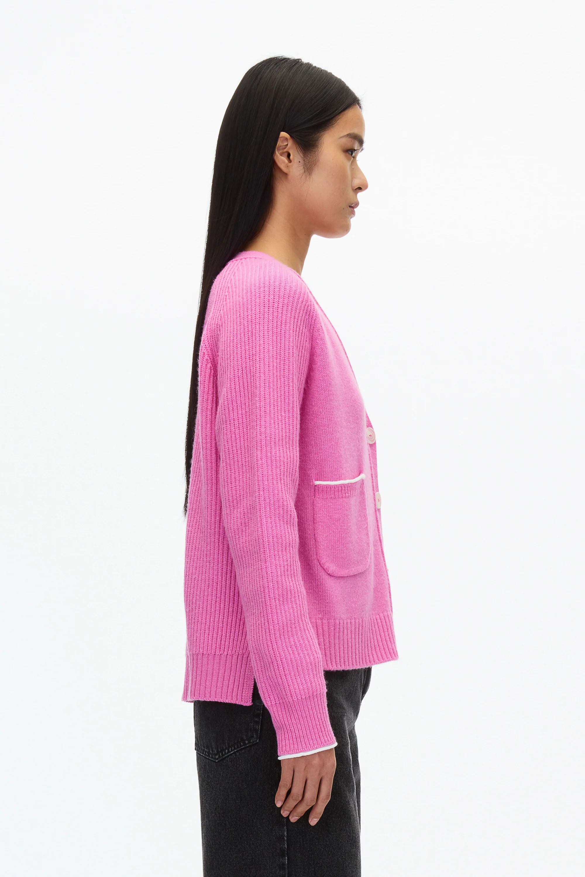 Relaxed Cardigan with Contrast Trims - Image 5