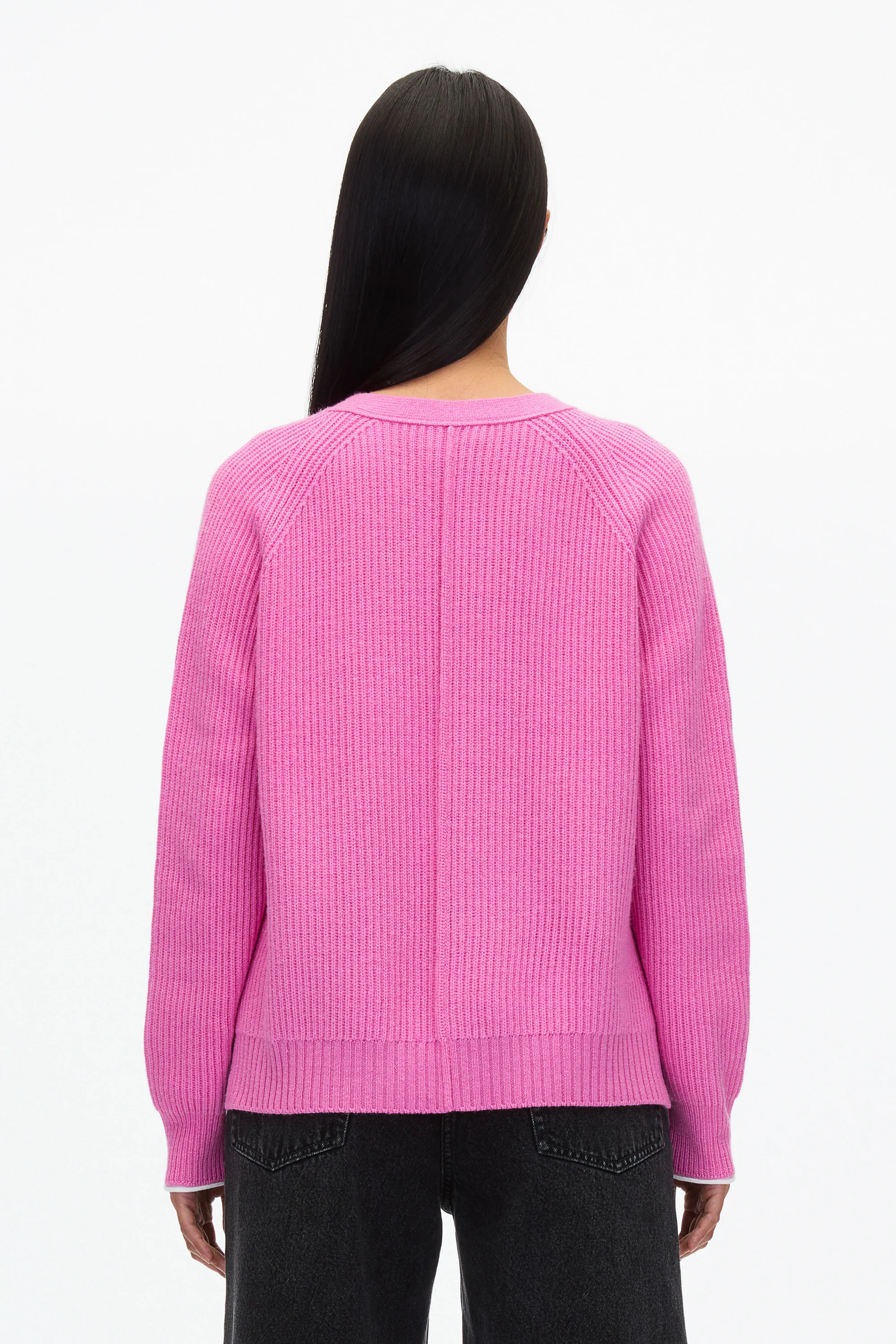 Relaxed Cardigan with Contrast Trims - Image 6