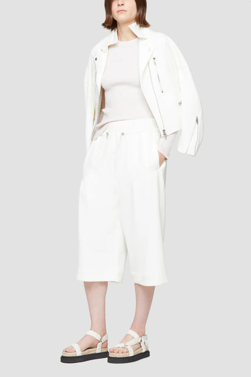Long Sleeve Wool Ribbed Crewneck Pullover - Image 8