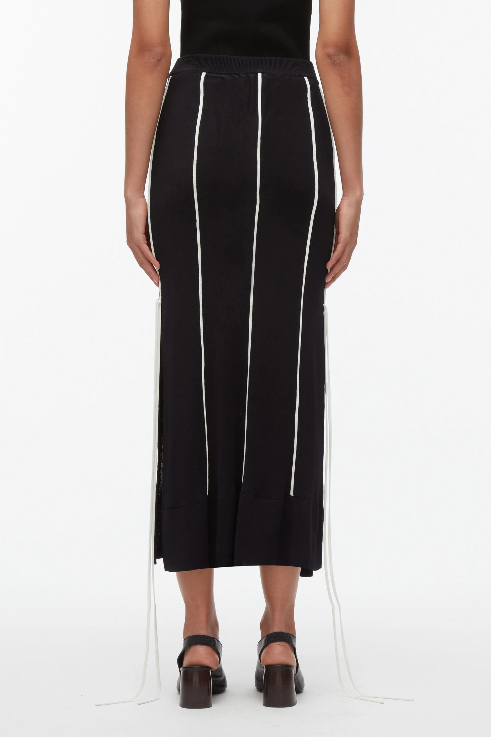 Knit Midi Skirt with Piping - Image 4