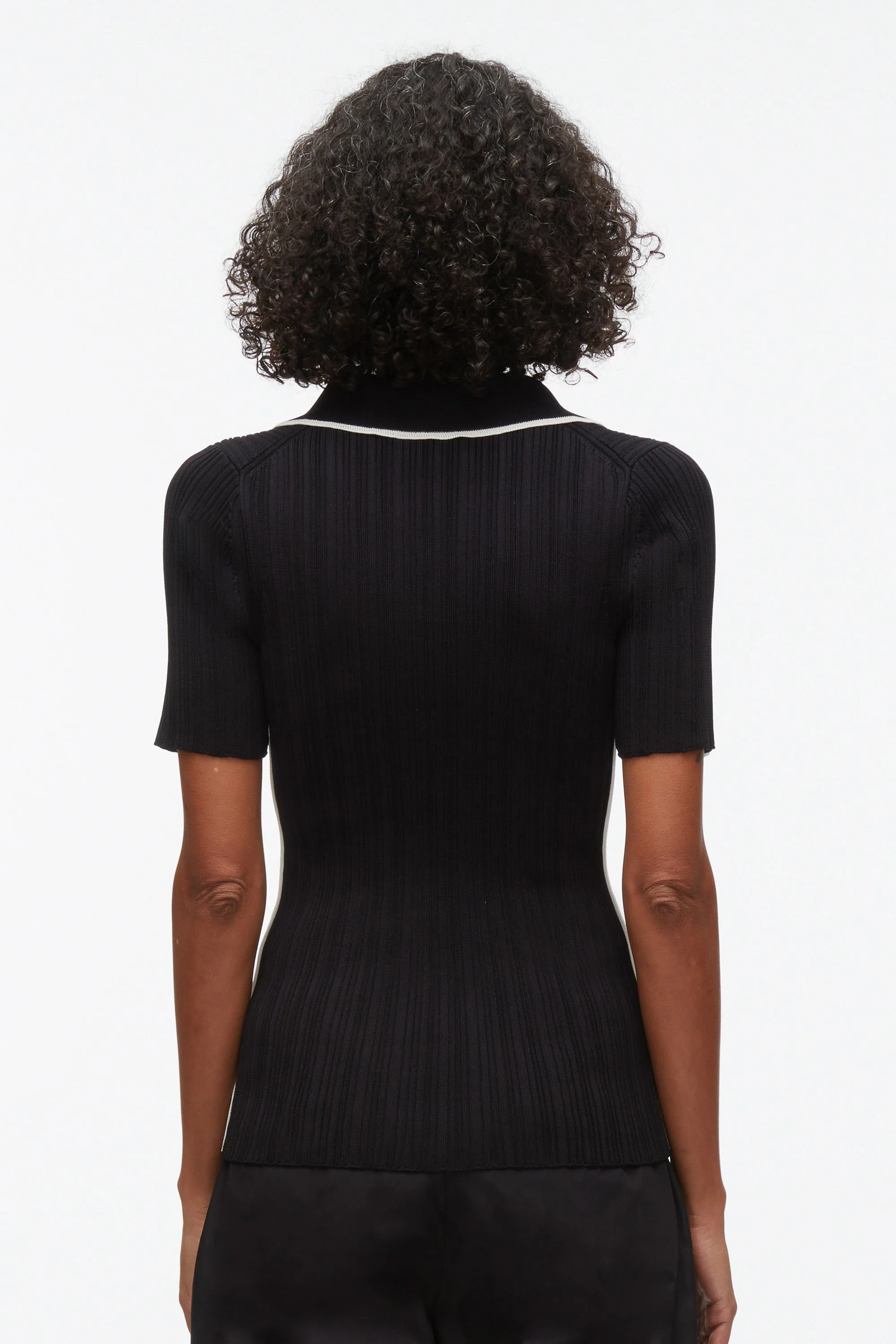 V-Neck Polo with Piping - Image 5