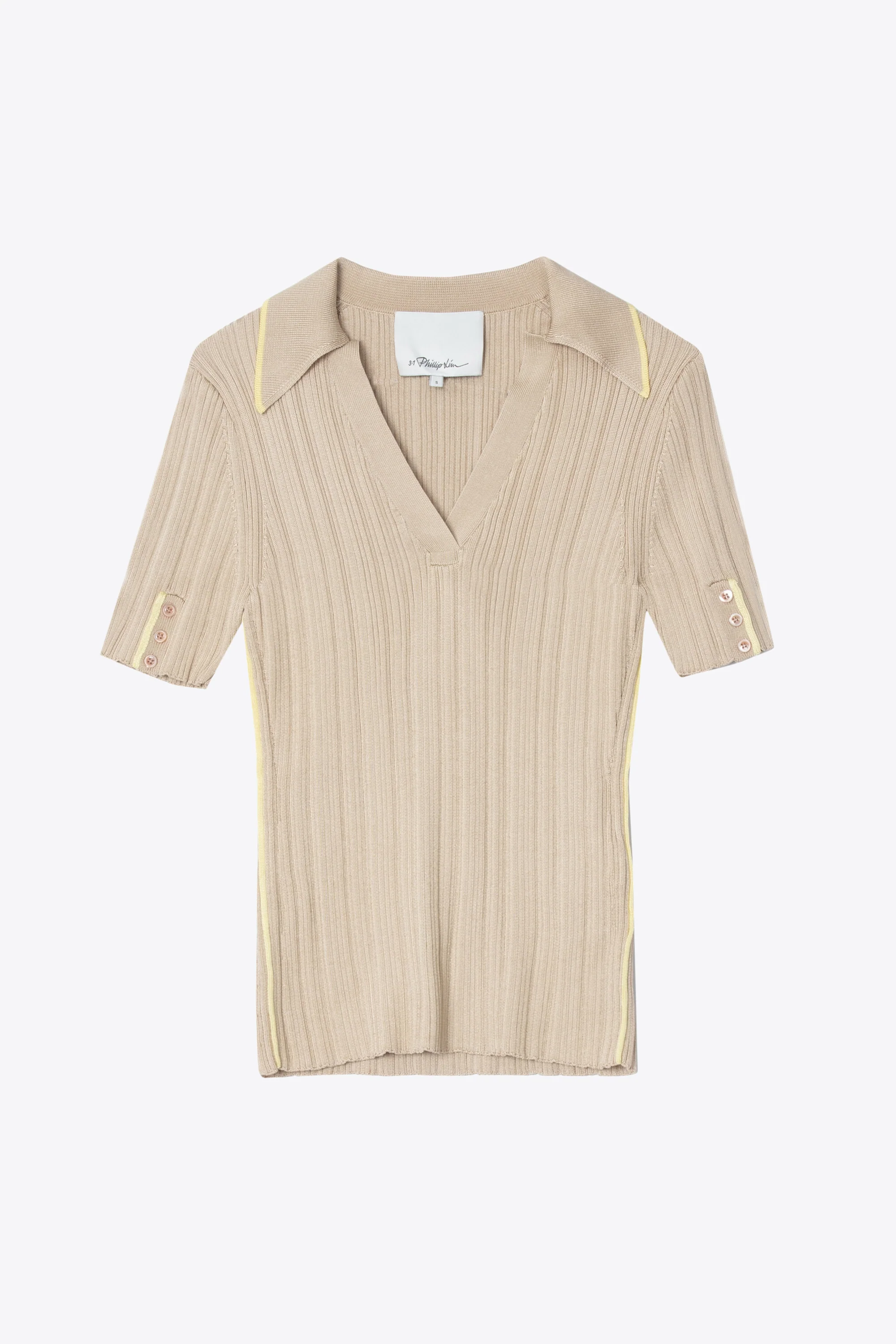 V-Neck Polo with Piping - Image 7