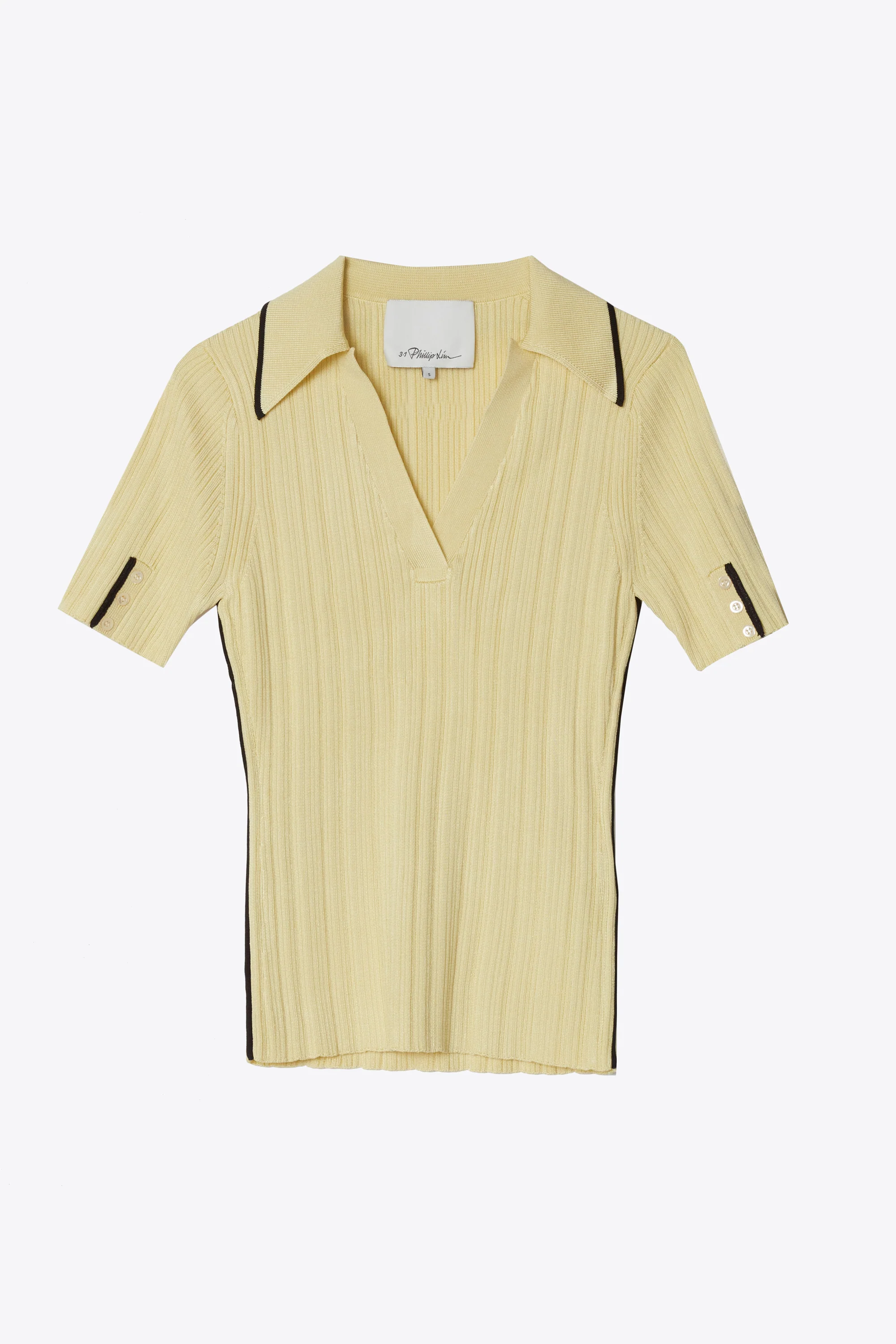 V-Neck Polo with Piping - Image 8