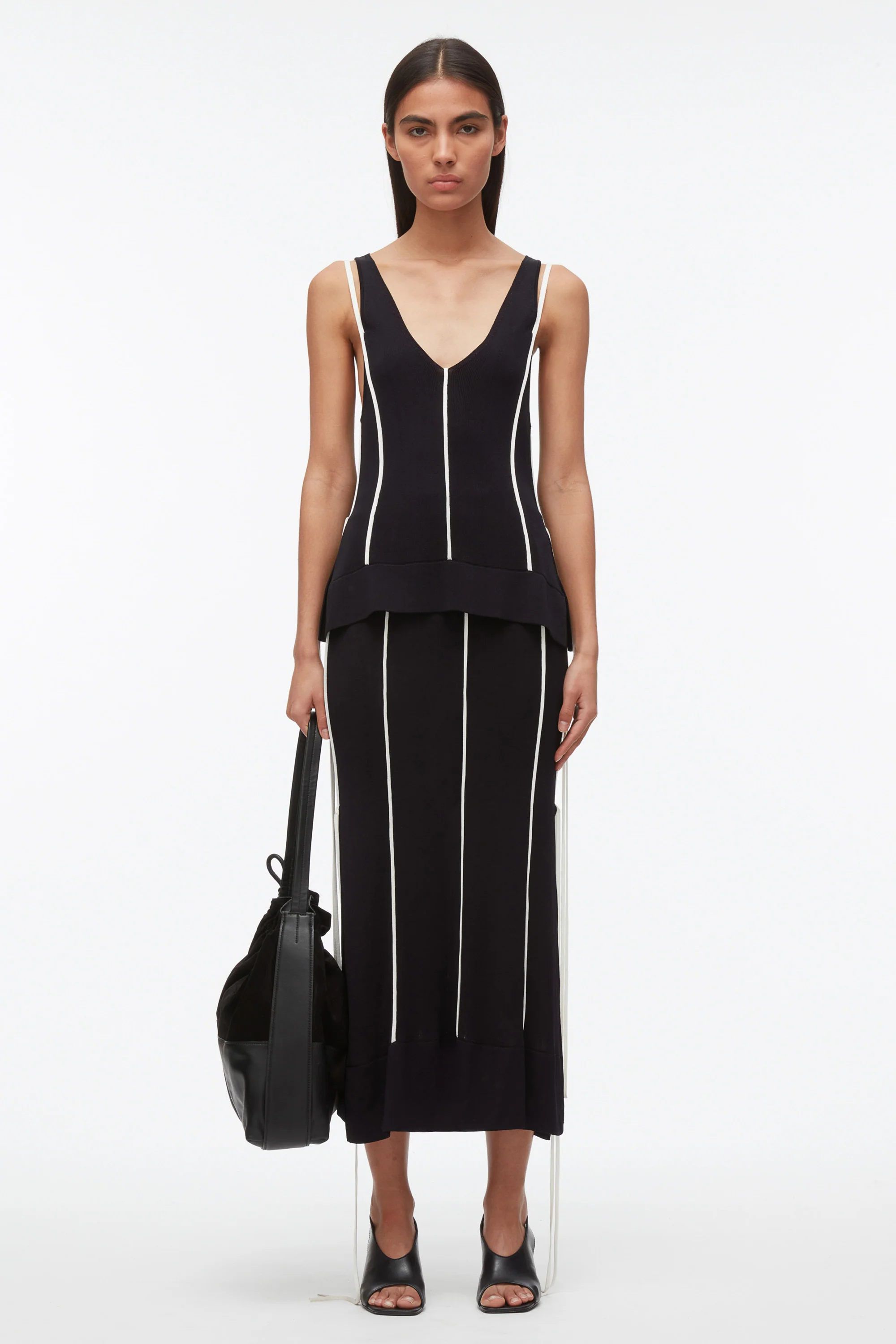 V-Neck Tank with Piping