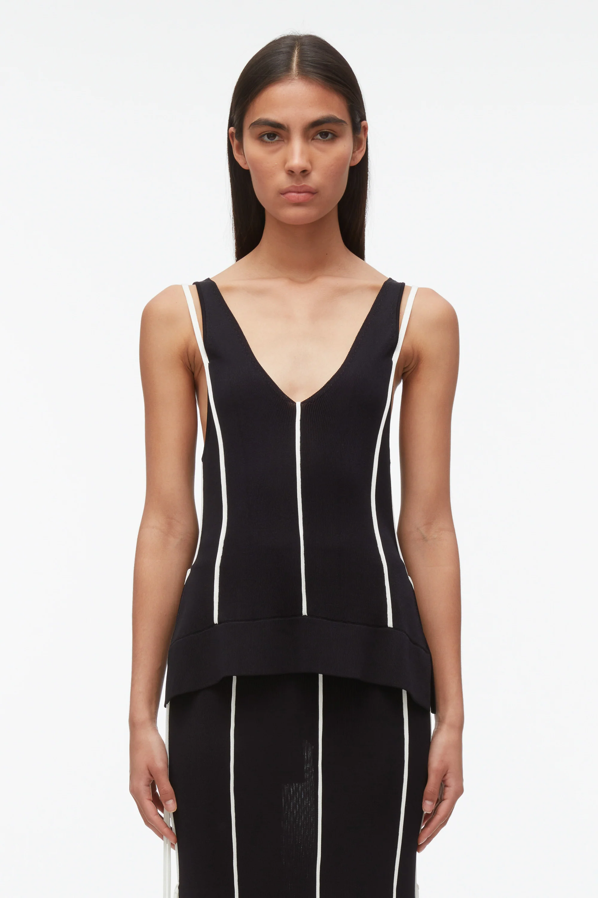 V-Neck Tank with Piping - Image 2