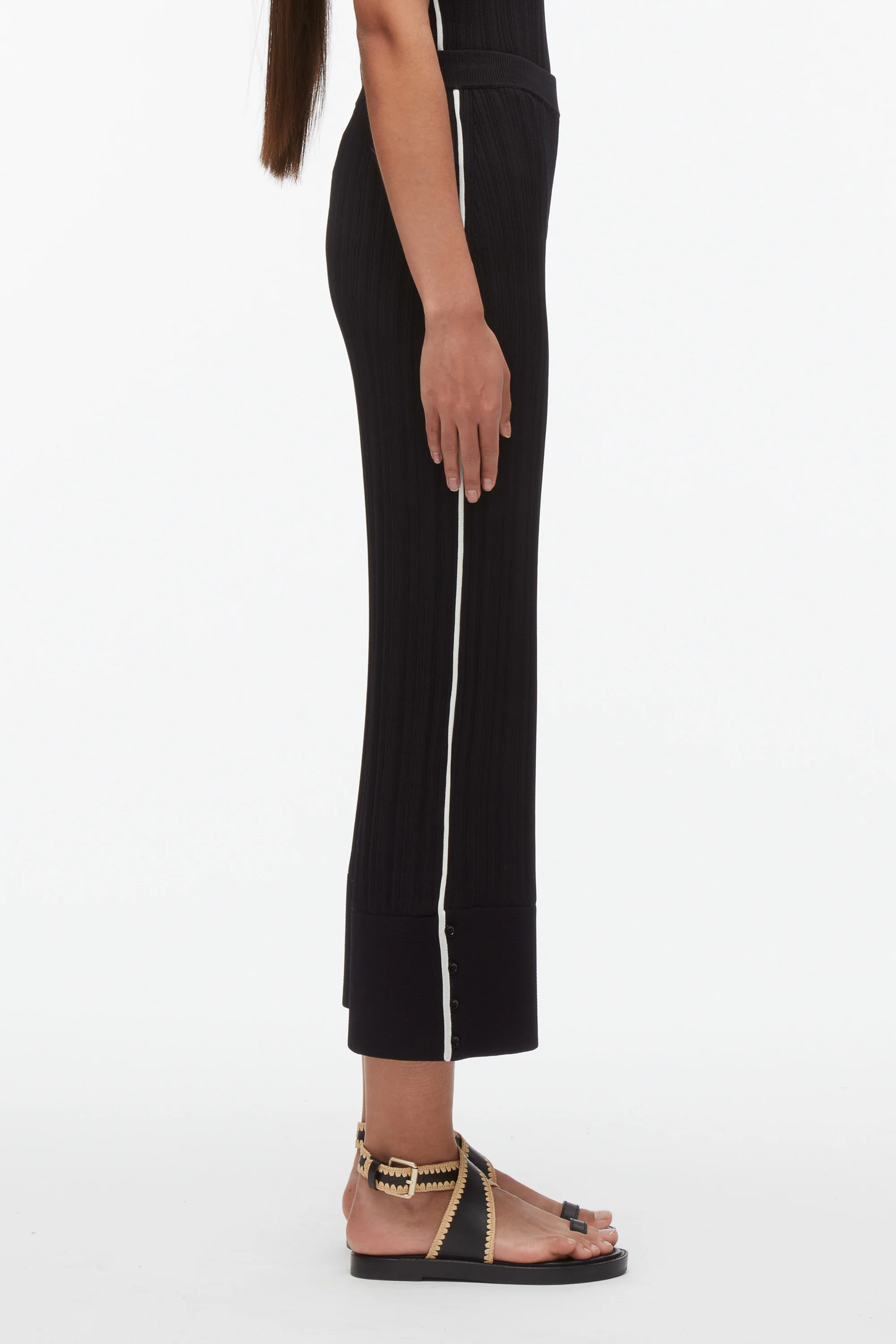 Wide Leg Pajama with Piping - Image 3