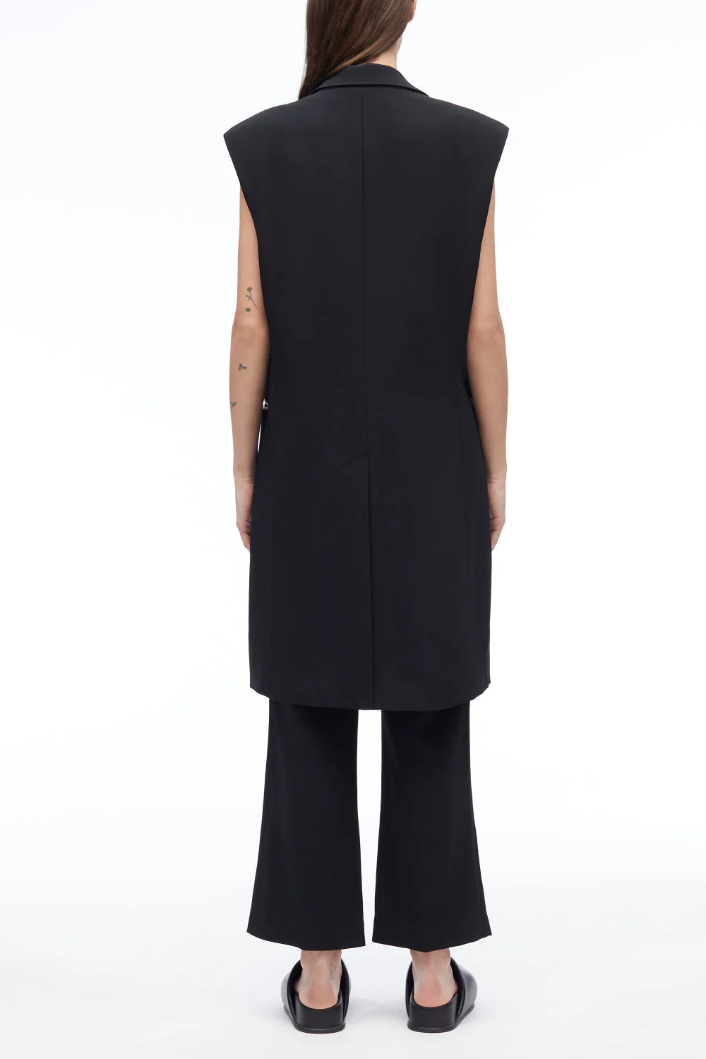 Matte Crepe Long Vest - Image 4