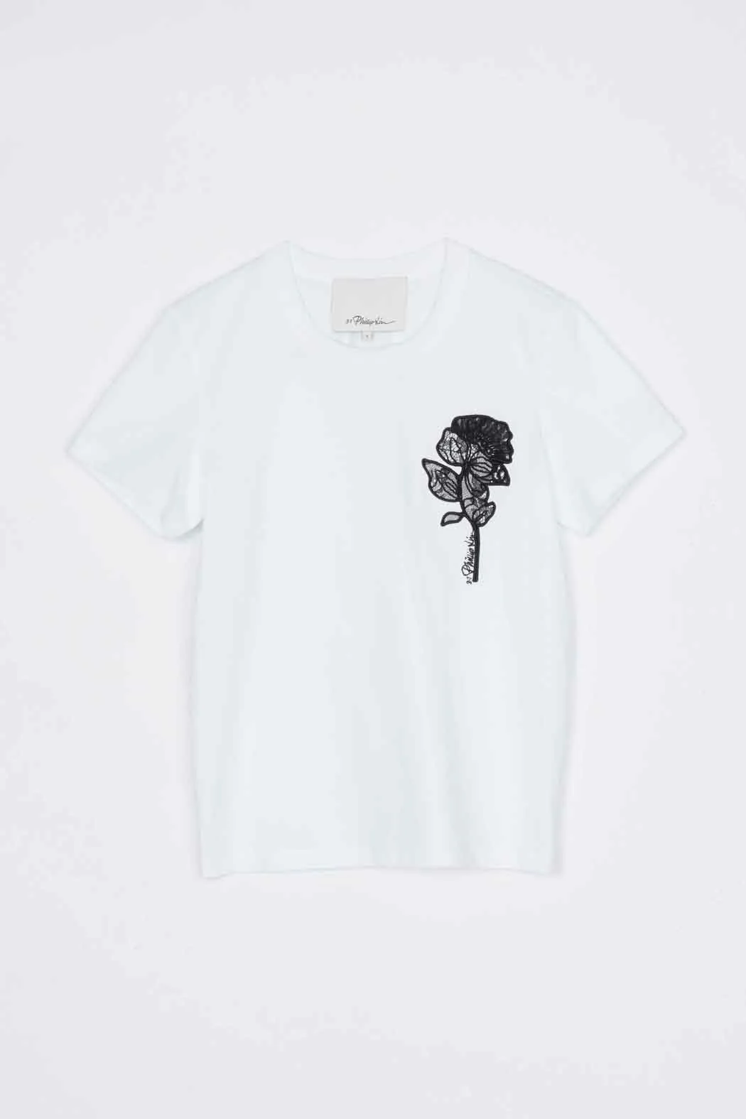 Flower Embroidery Merch Tee - Image 14