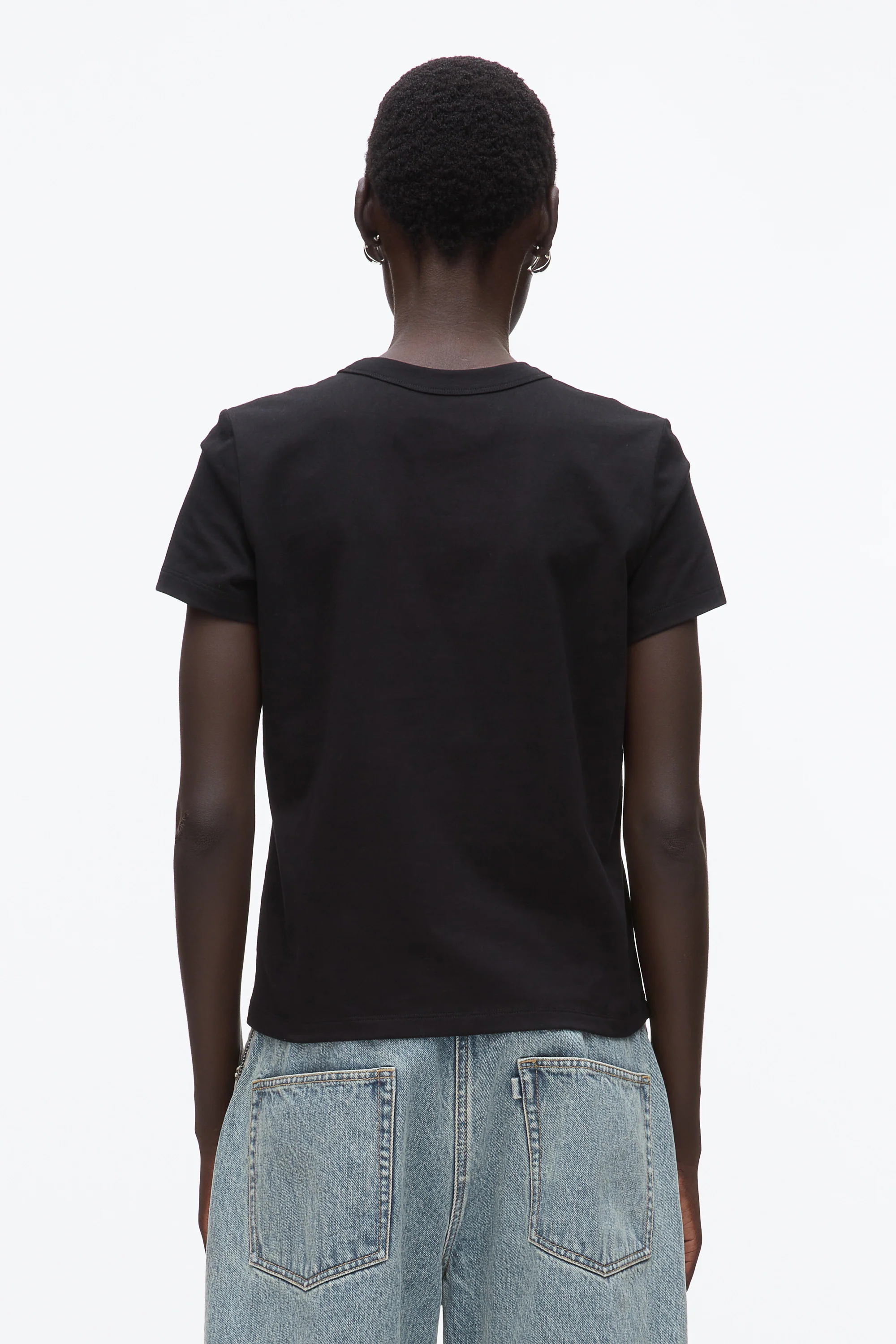 Flower Embroidery Merch Tee - Image 5