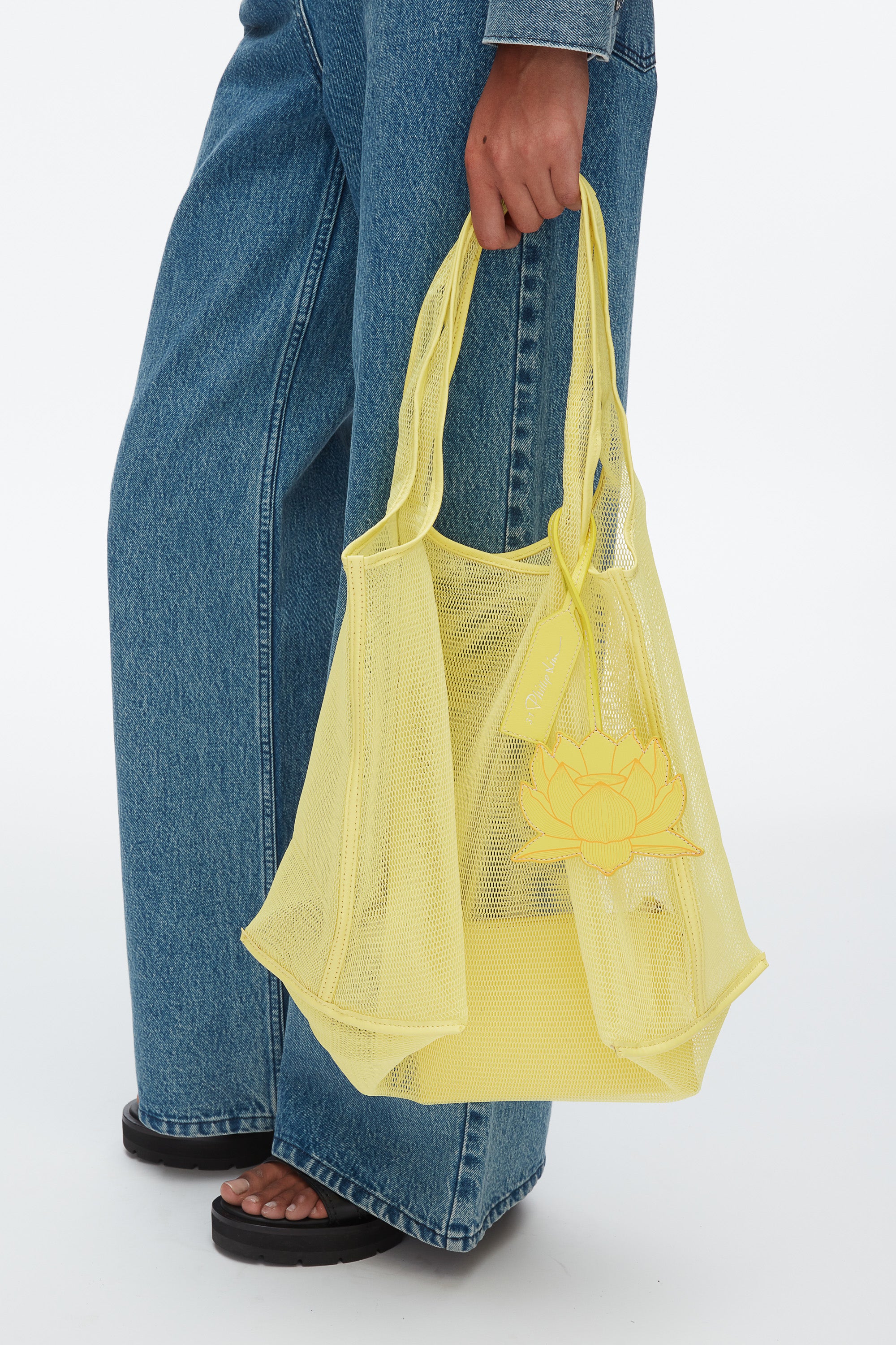 Blooming Lotus Mesh Market Tote - Image 6