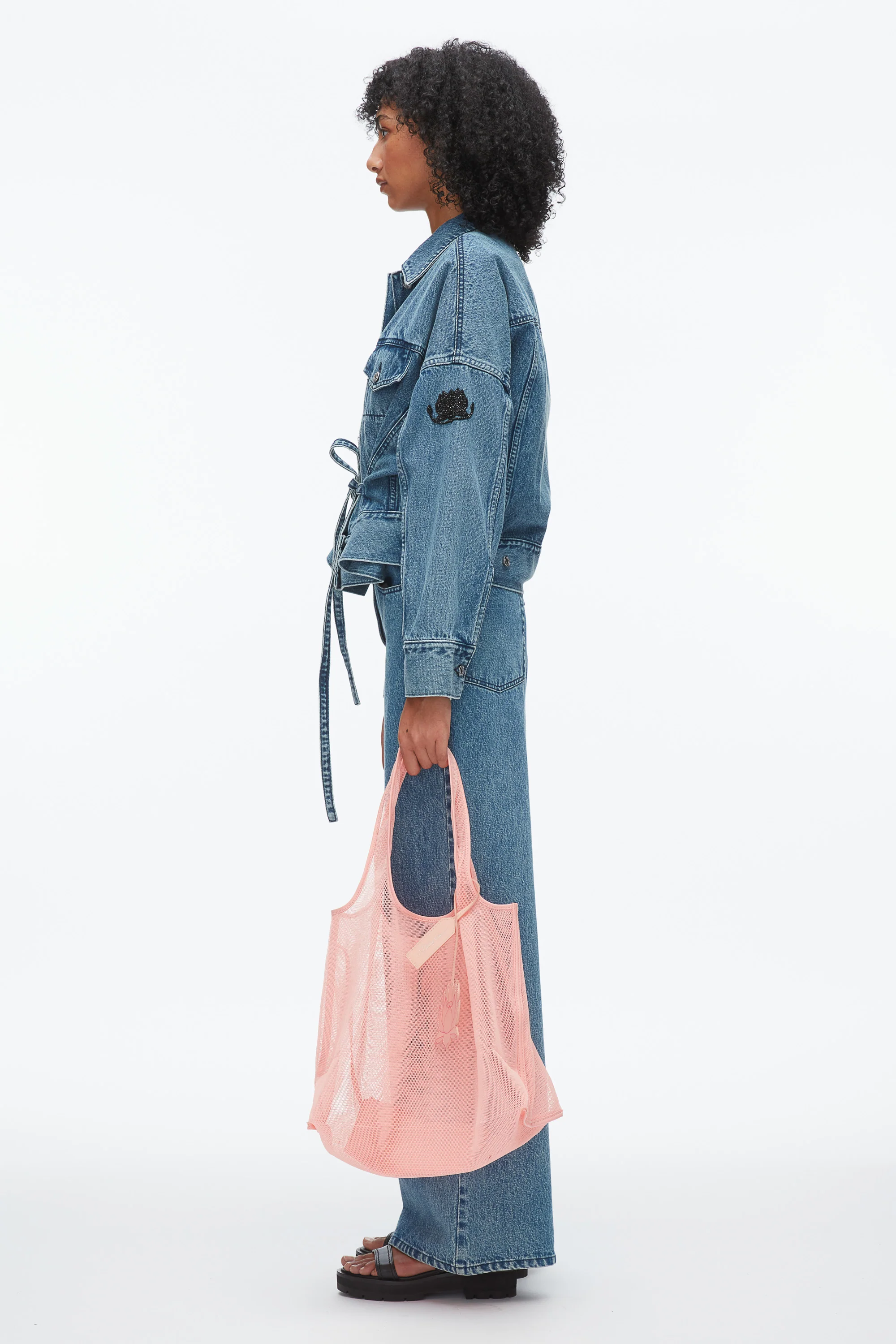 Blooming Lotus Mesh Market Tote - Image 8